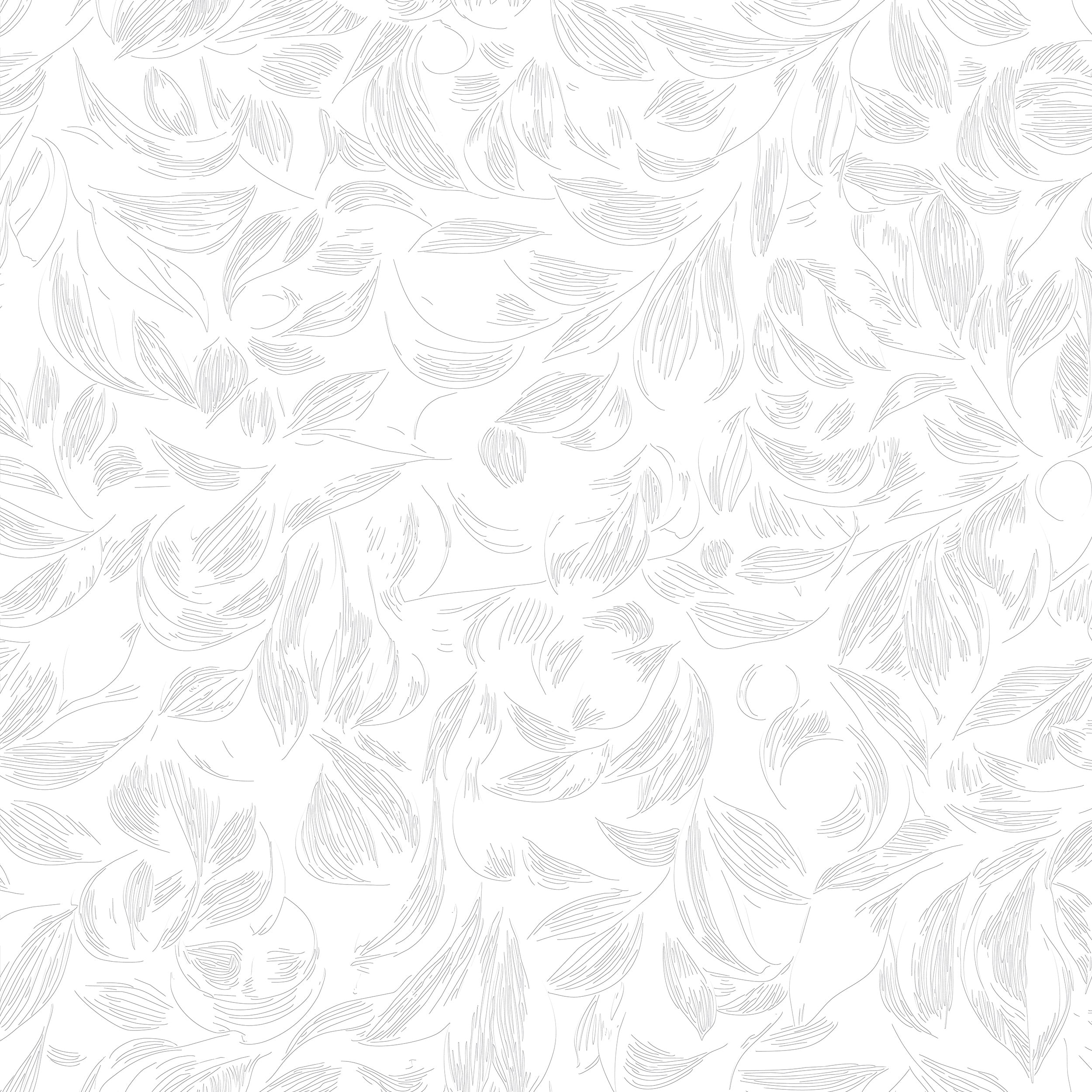 3D Whimsical Leaf Swirl - Paintable Wallpaper