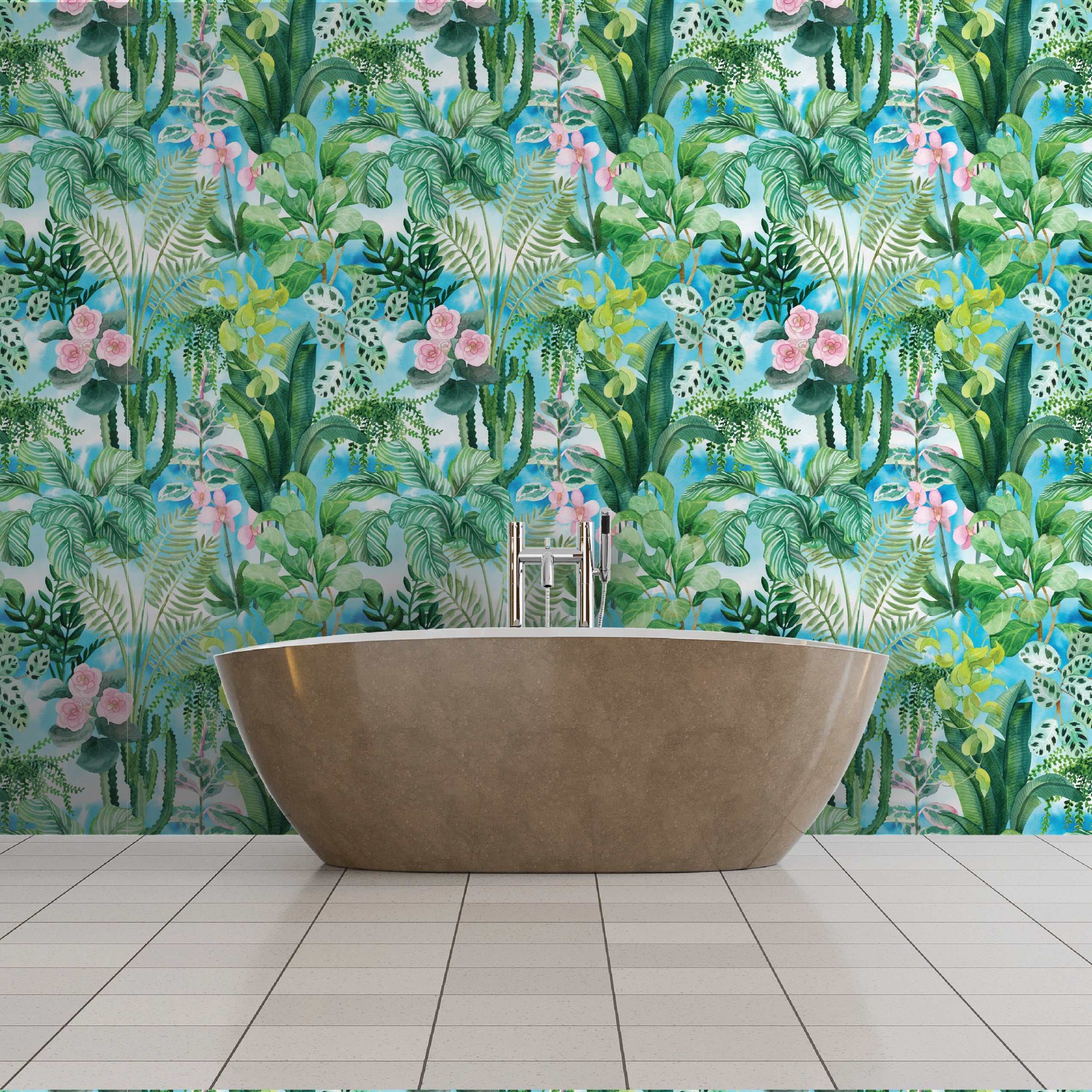 Azure Jungle Bloom