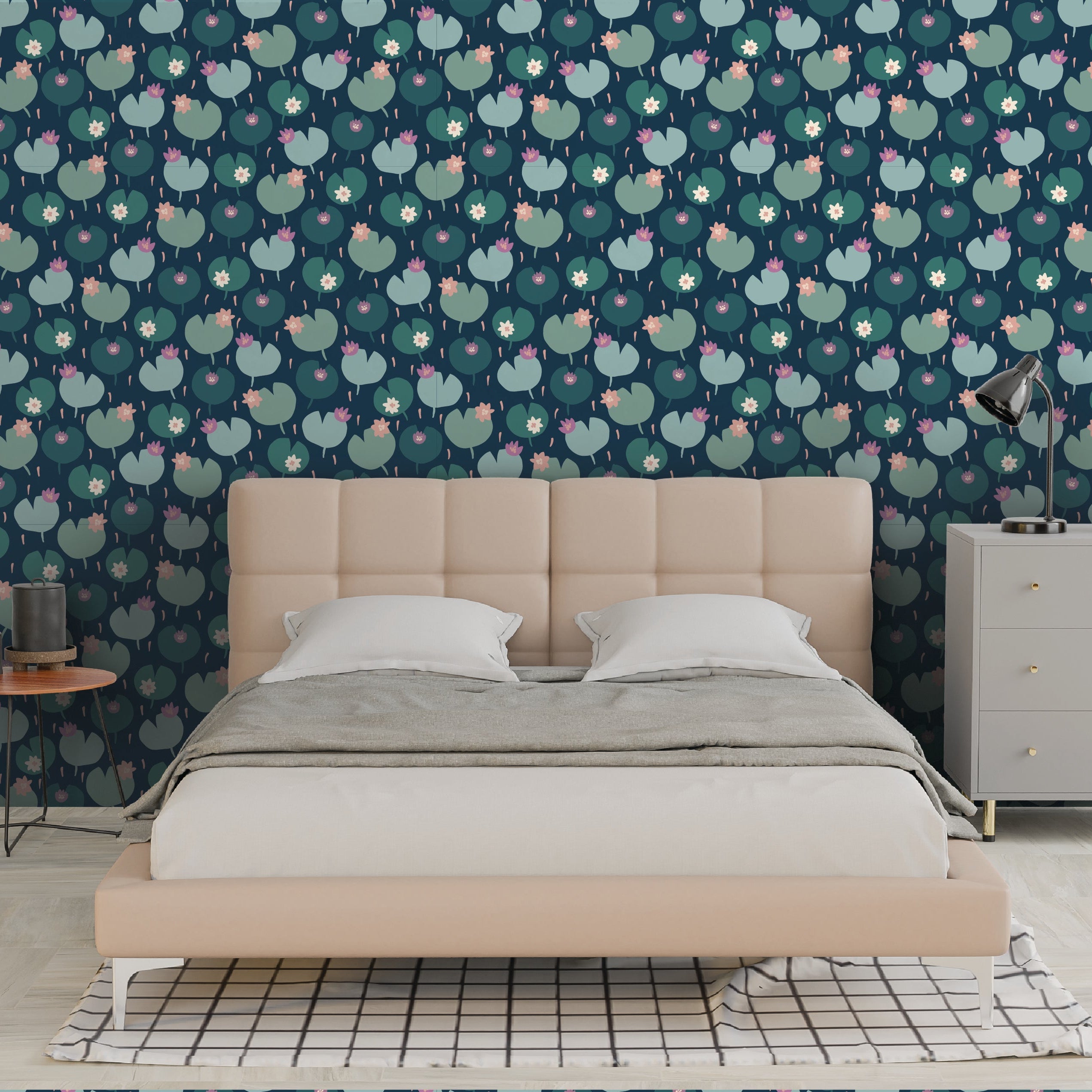 Petit Prints - Teal Ditsy Buds