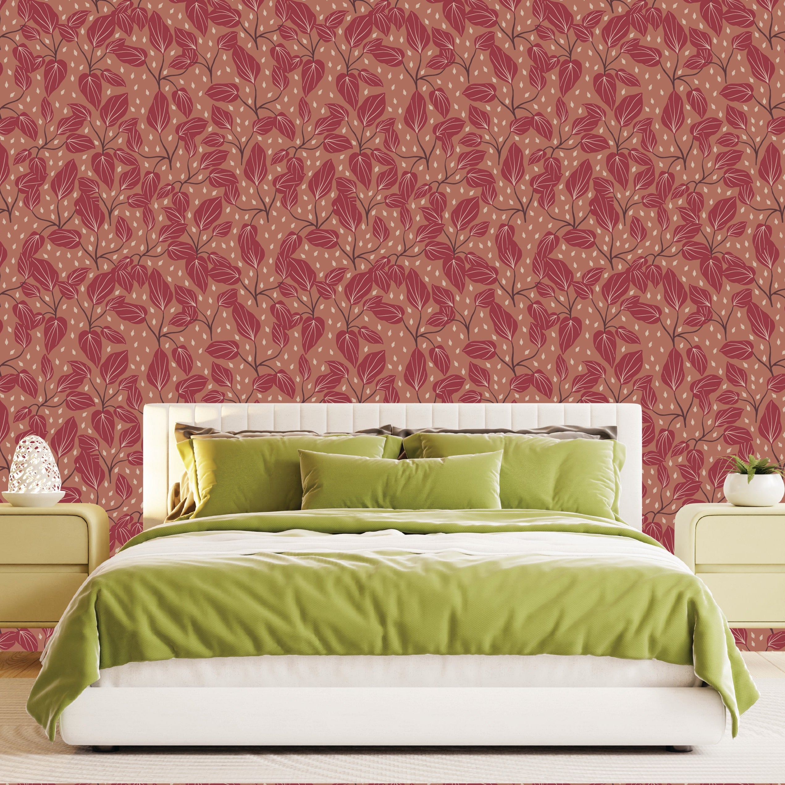 Heritage Prints - Morris Red Bellflower