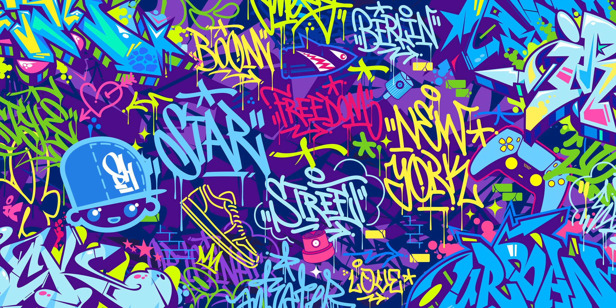 Tag & Spark - Neon City Graffiti