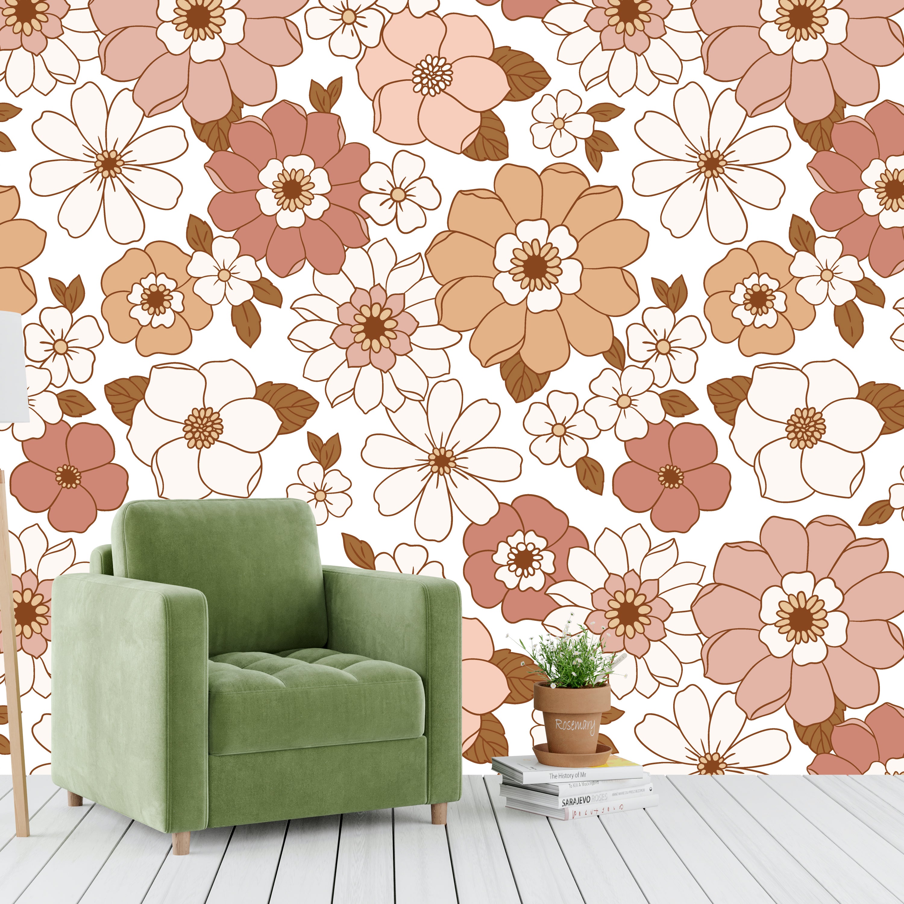 Sepia Floral Serenity