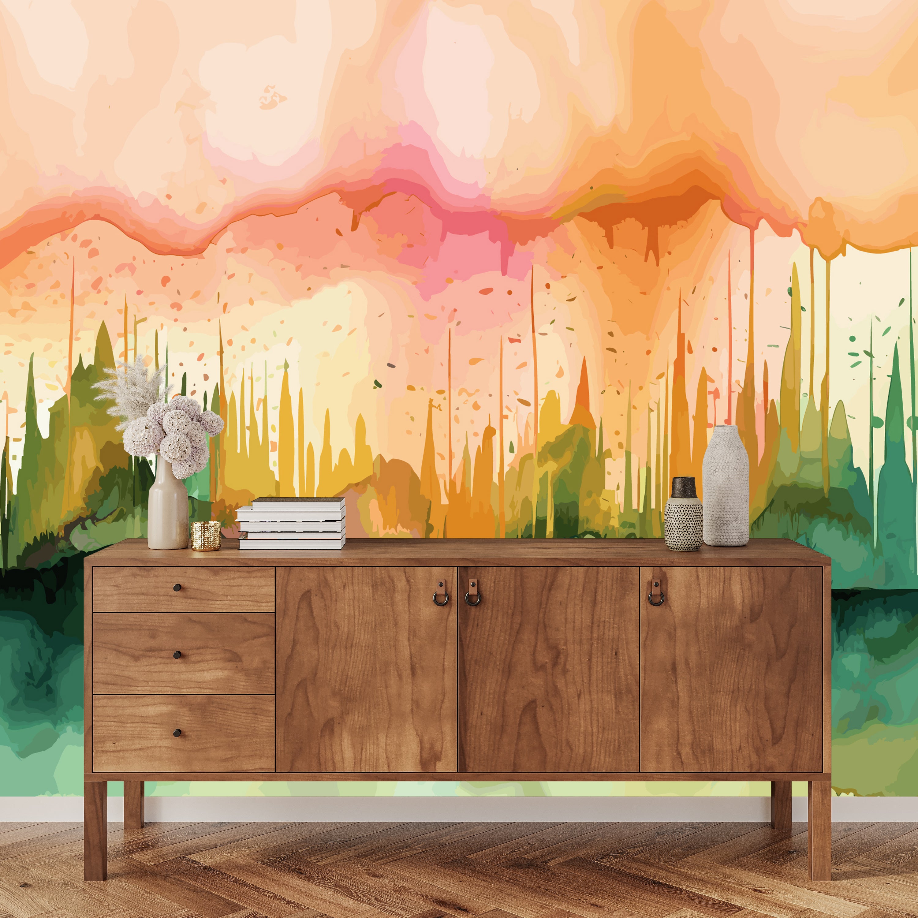 Fluid Watercolor Forest