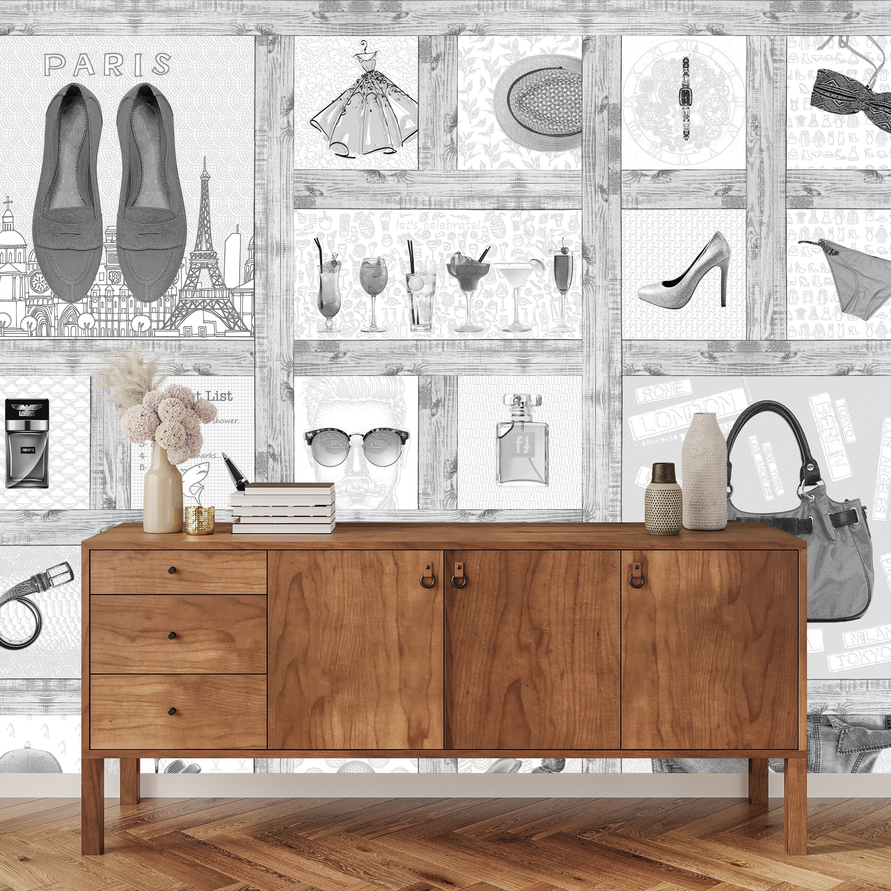 3D Fashionista's Dream - Printed Mural