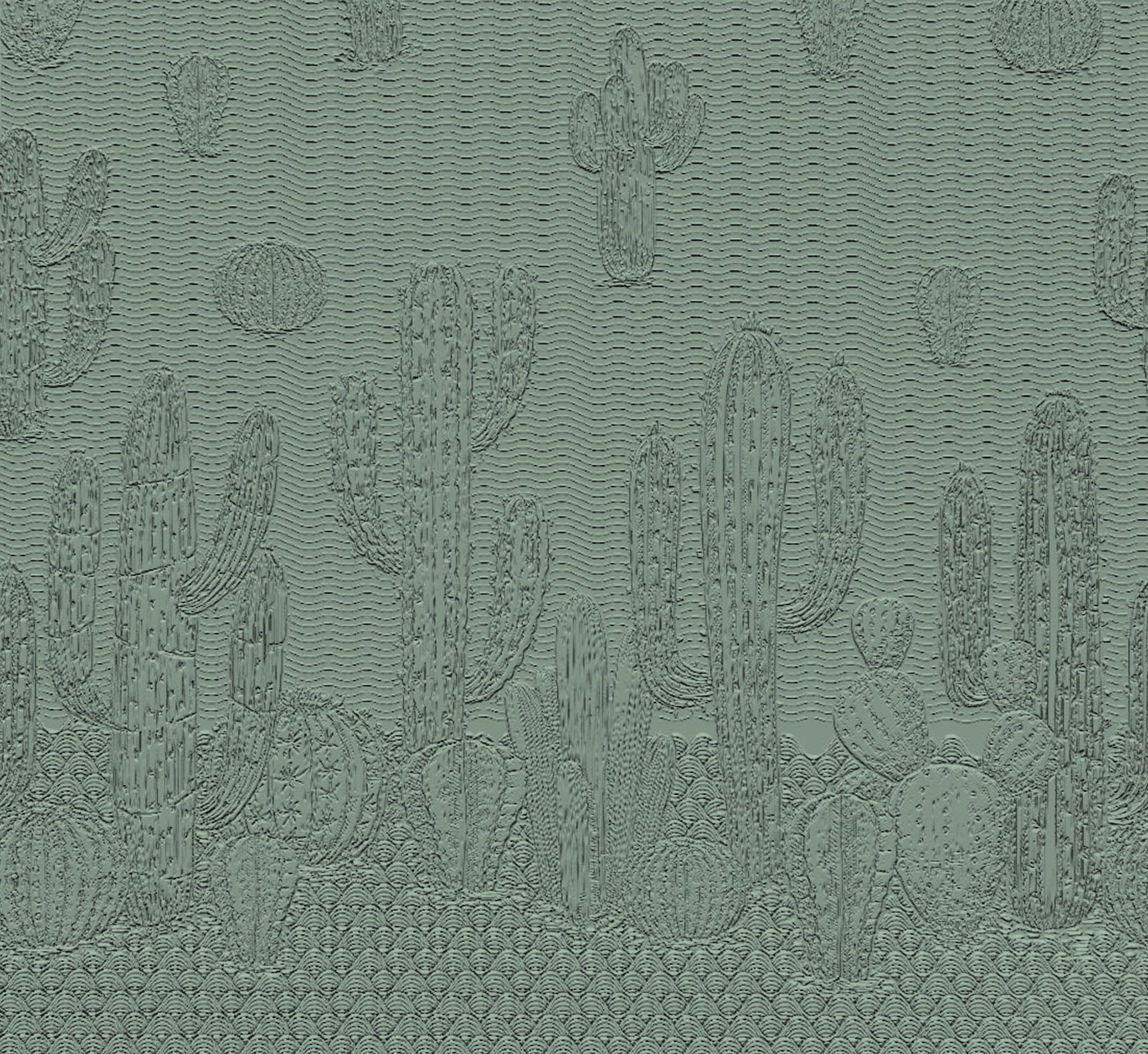 3D Cactus Garden - Paintable
