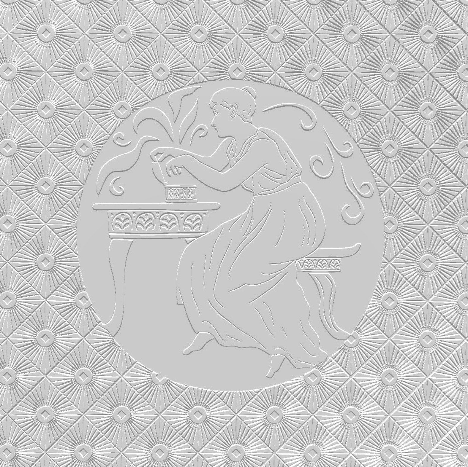 3D Grecian Reverie - Paintable Mural