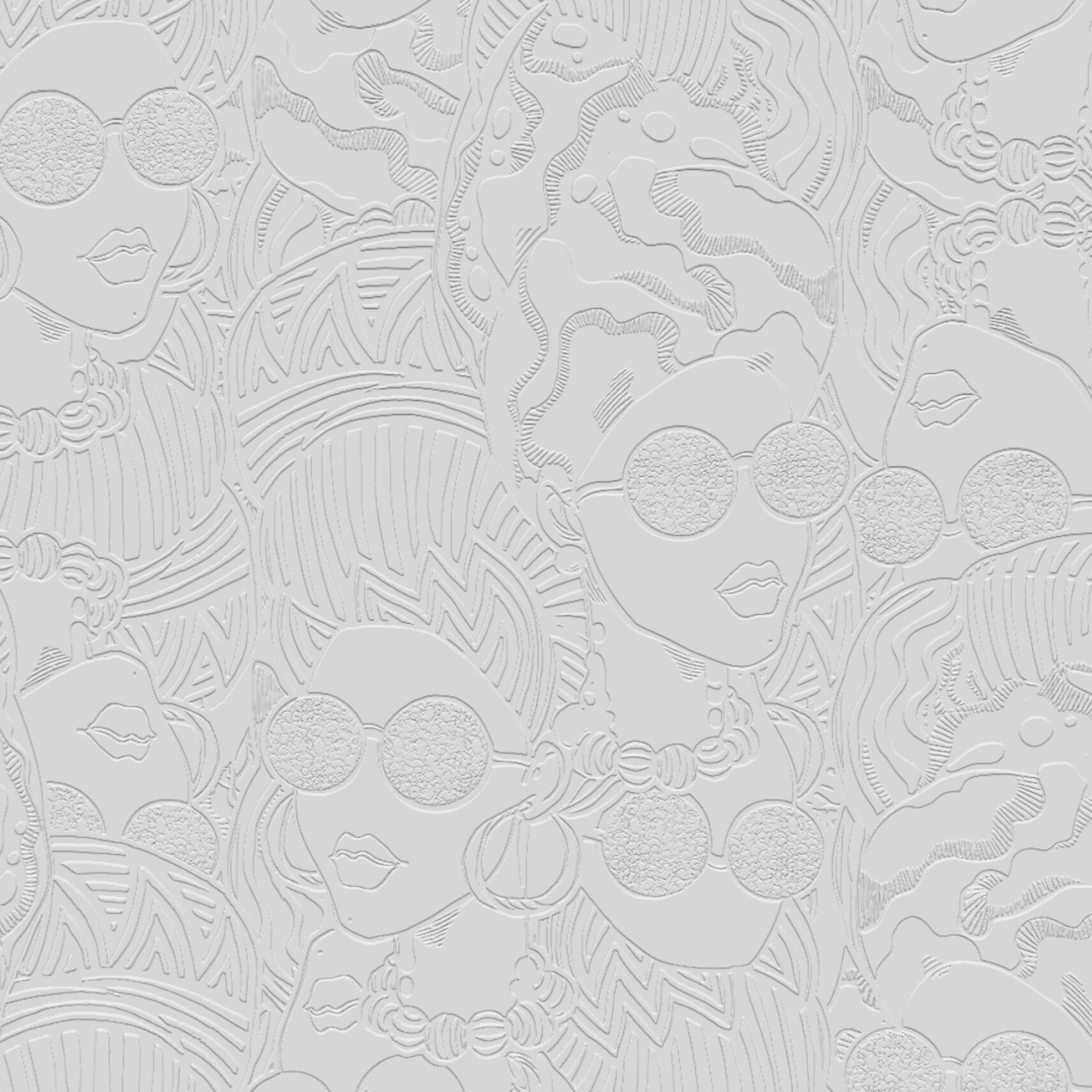 3D Glamour Girls - Paintable Mural