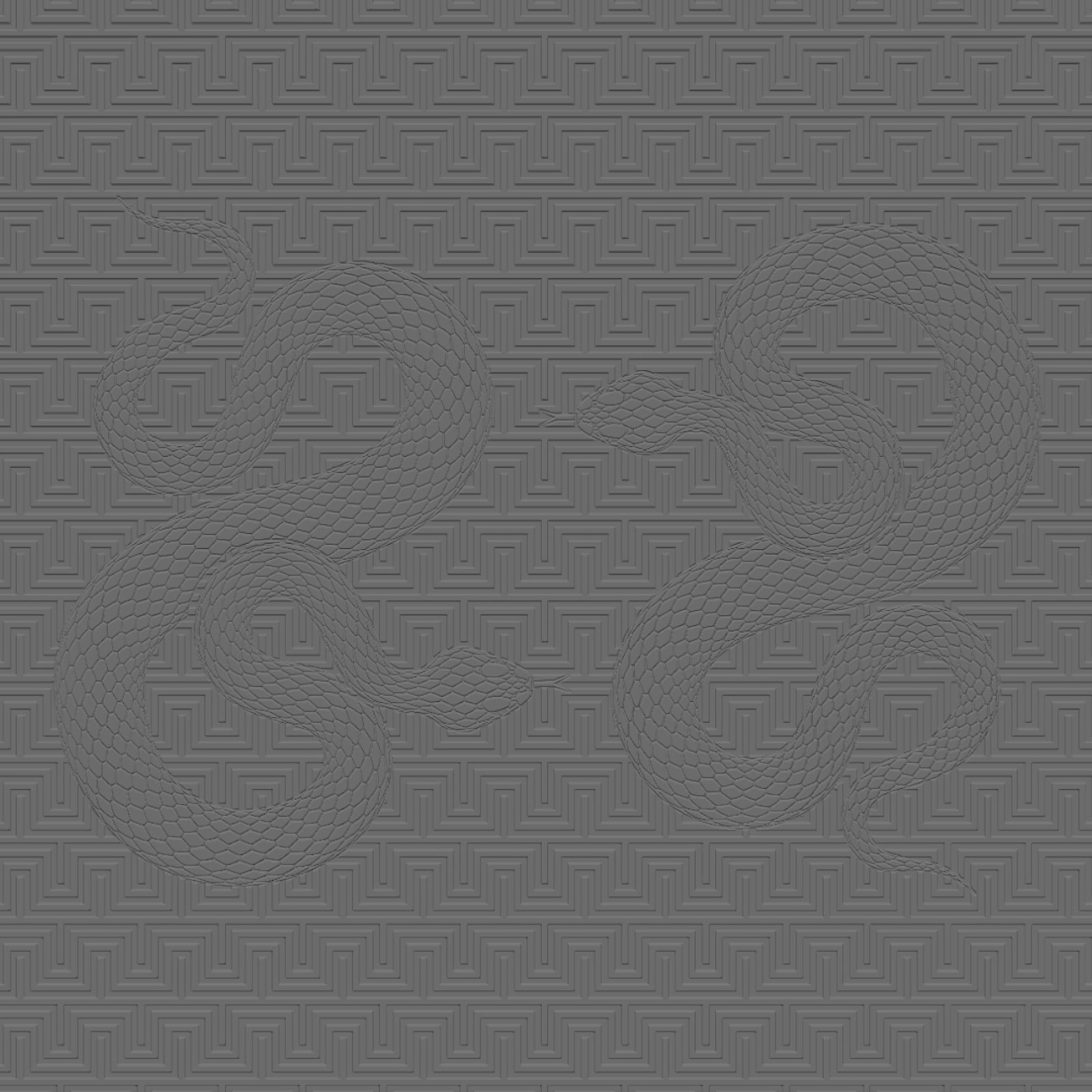 3D Serpentine Grid - Paintable