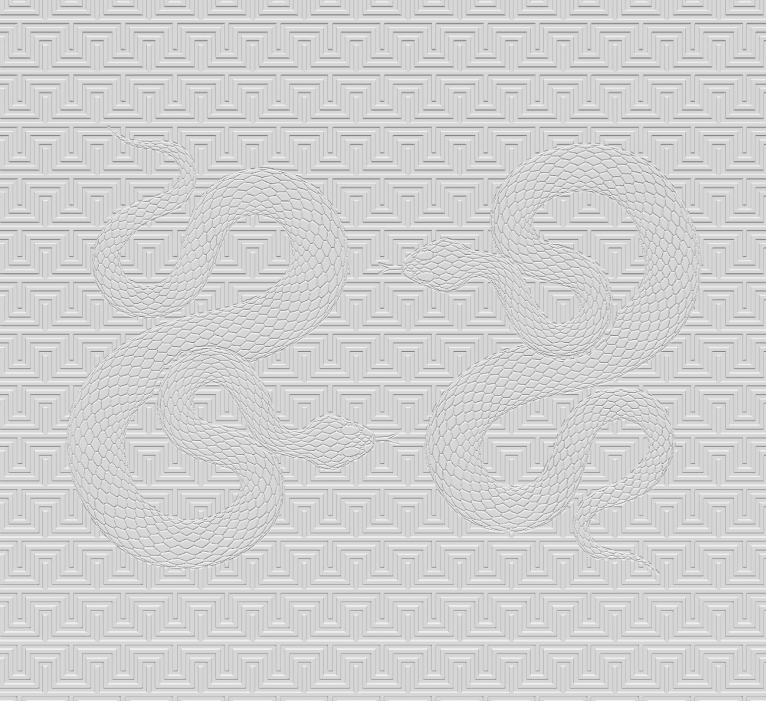 3D Serpentine Grid - Paintable