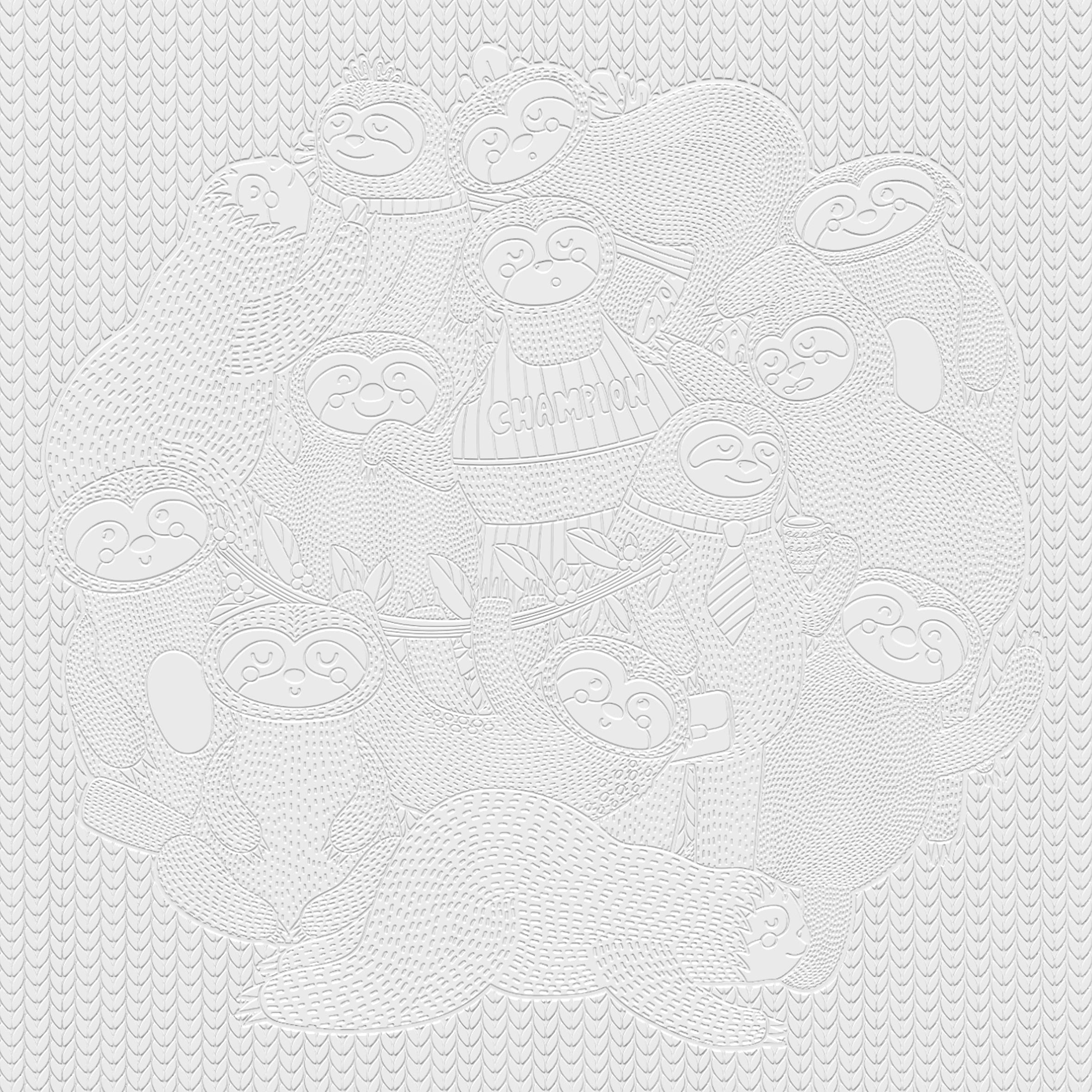 3D Lazy Day Slothscape - Paintable Mural