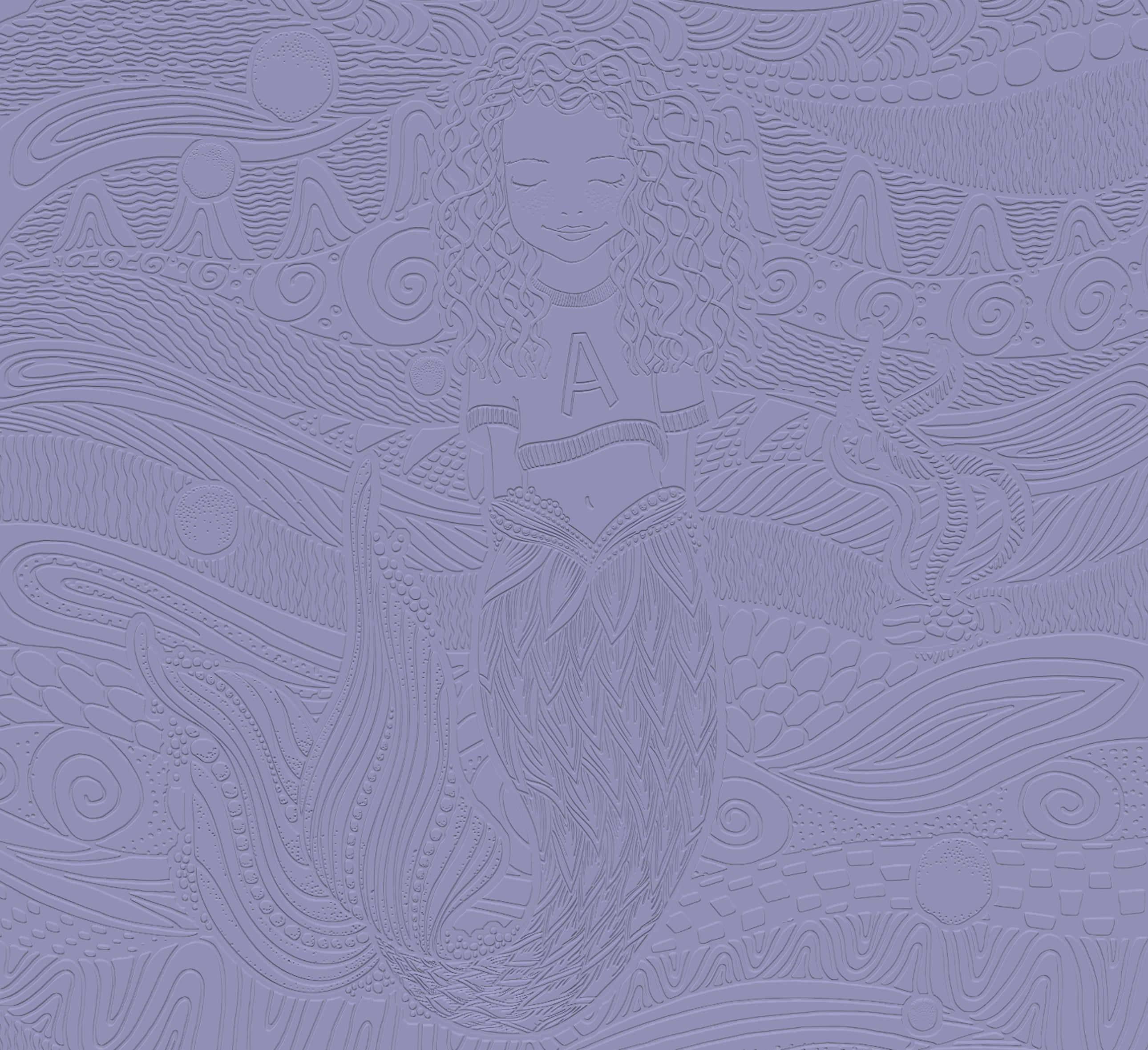 3D Dreamy Mermaid - Paintable
