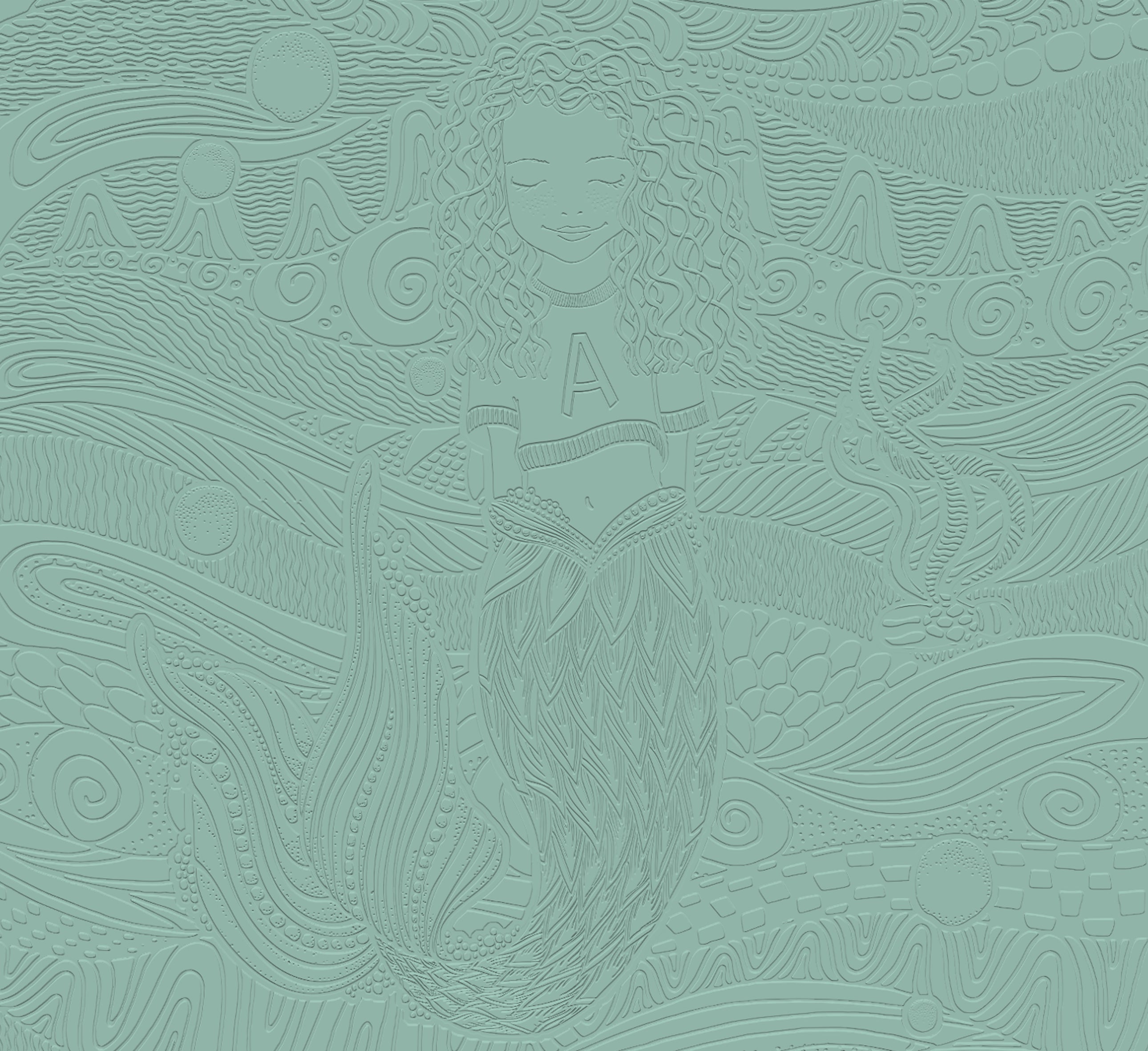 3D Dreamy Mermaid - Paintable