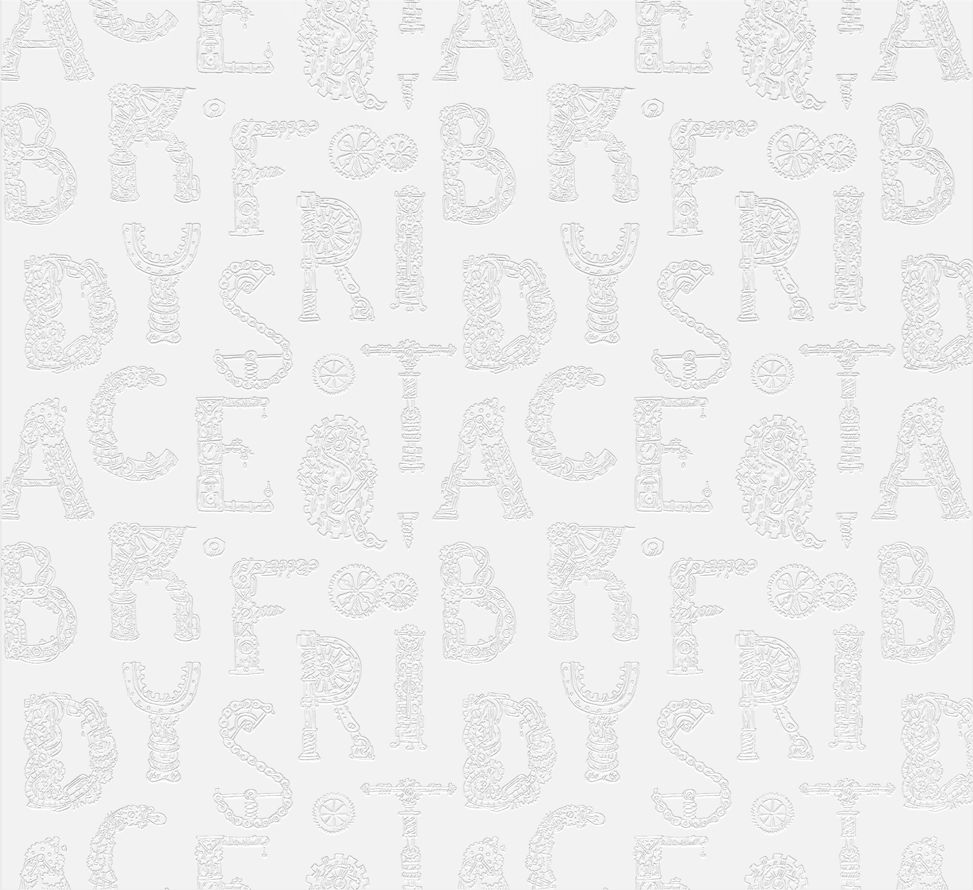 3D Whimsical Alphabet - Paintable
