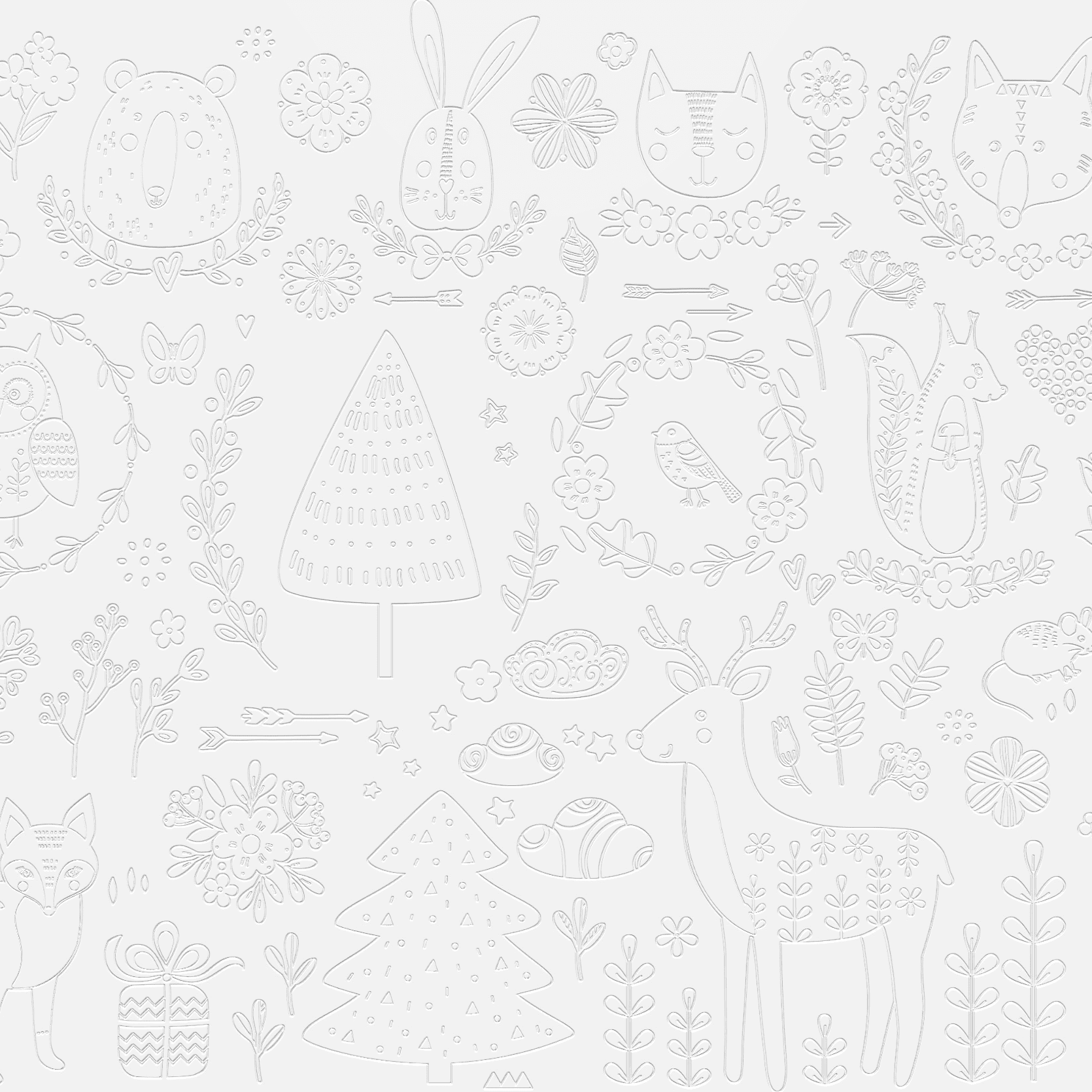 3D Woodland Tales - Paintable Mural