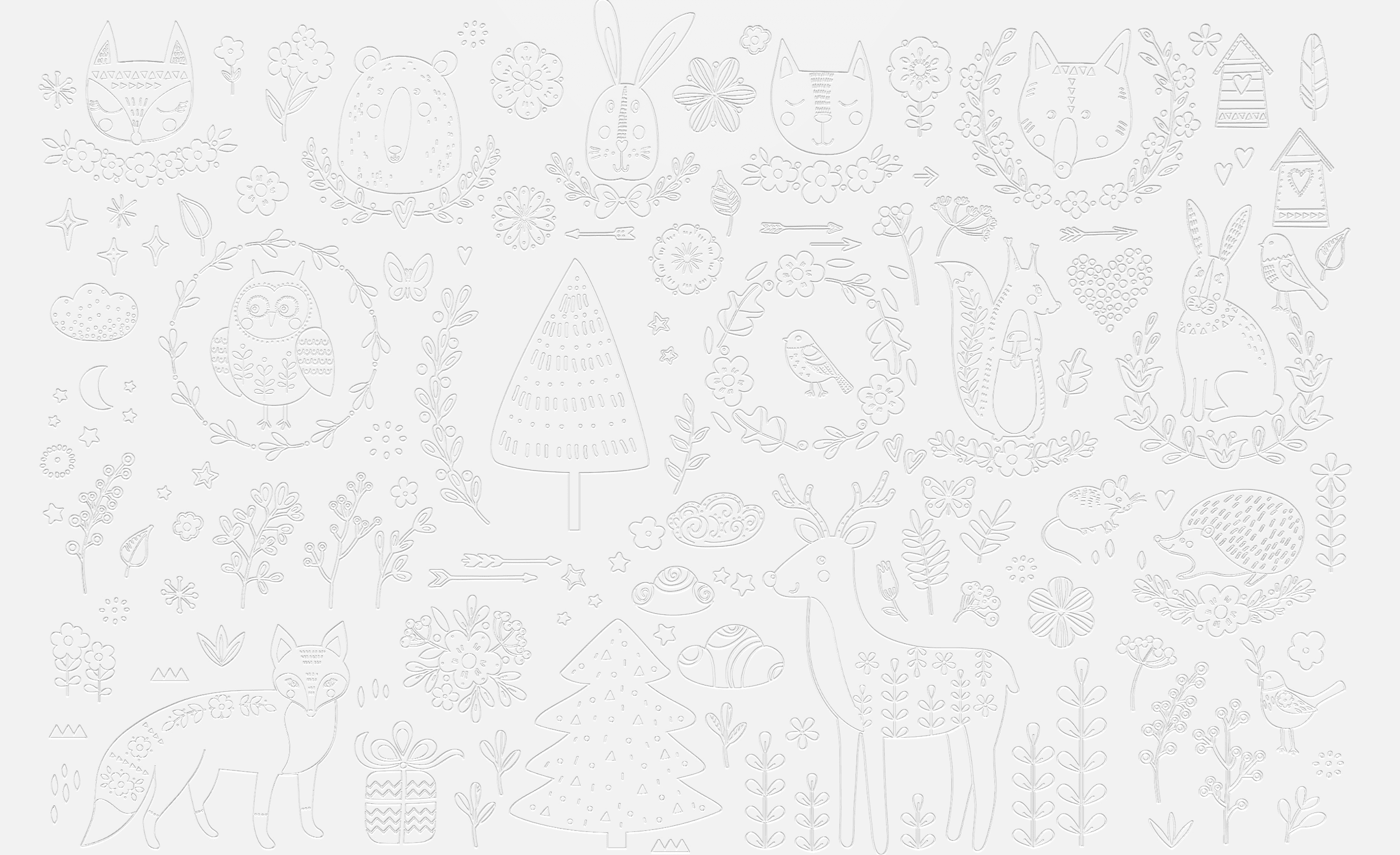 3D Woodland Tales - Paintable