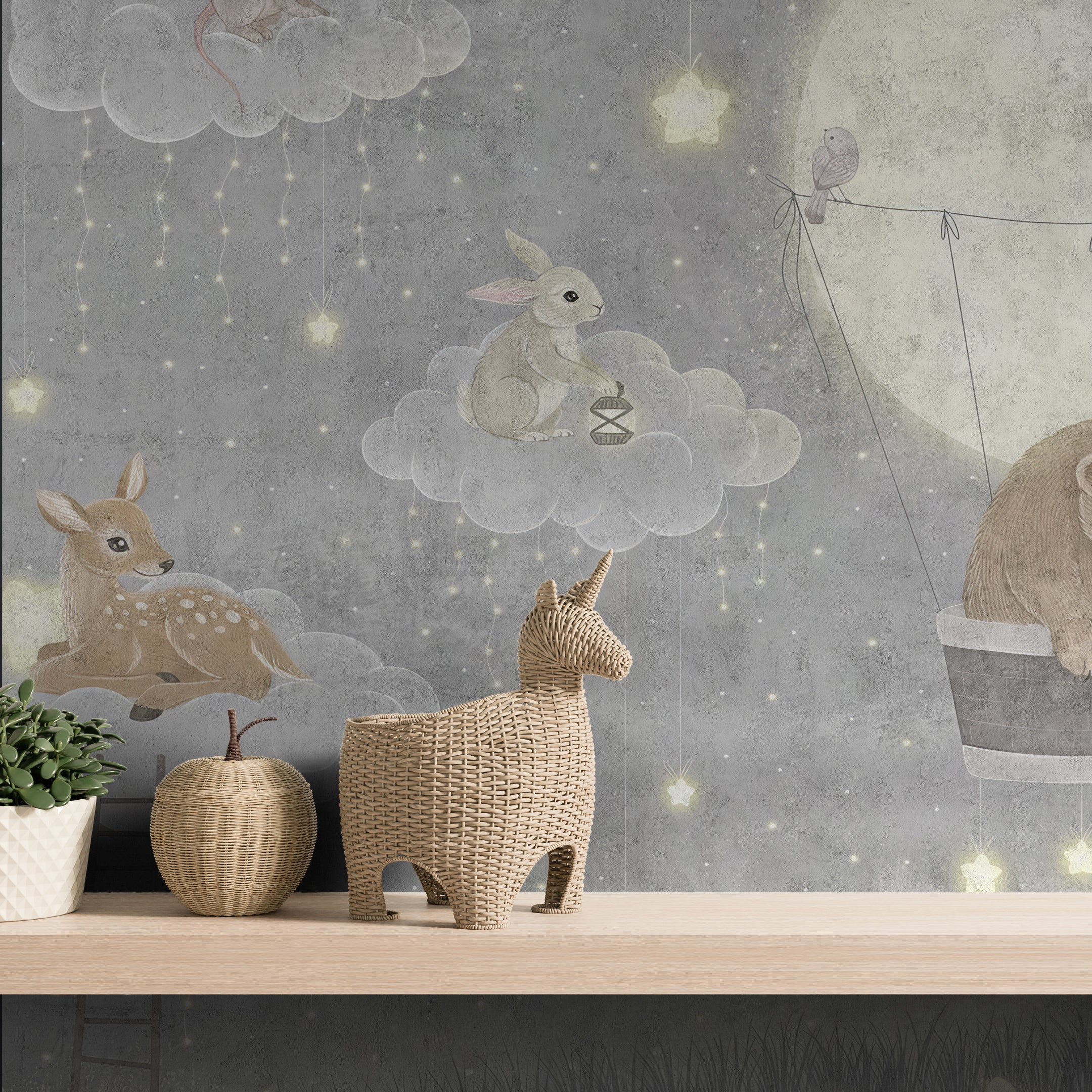 Starry Night Forest Friends