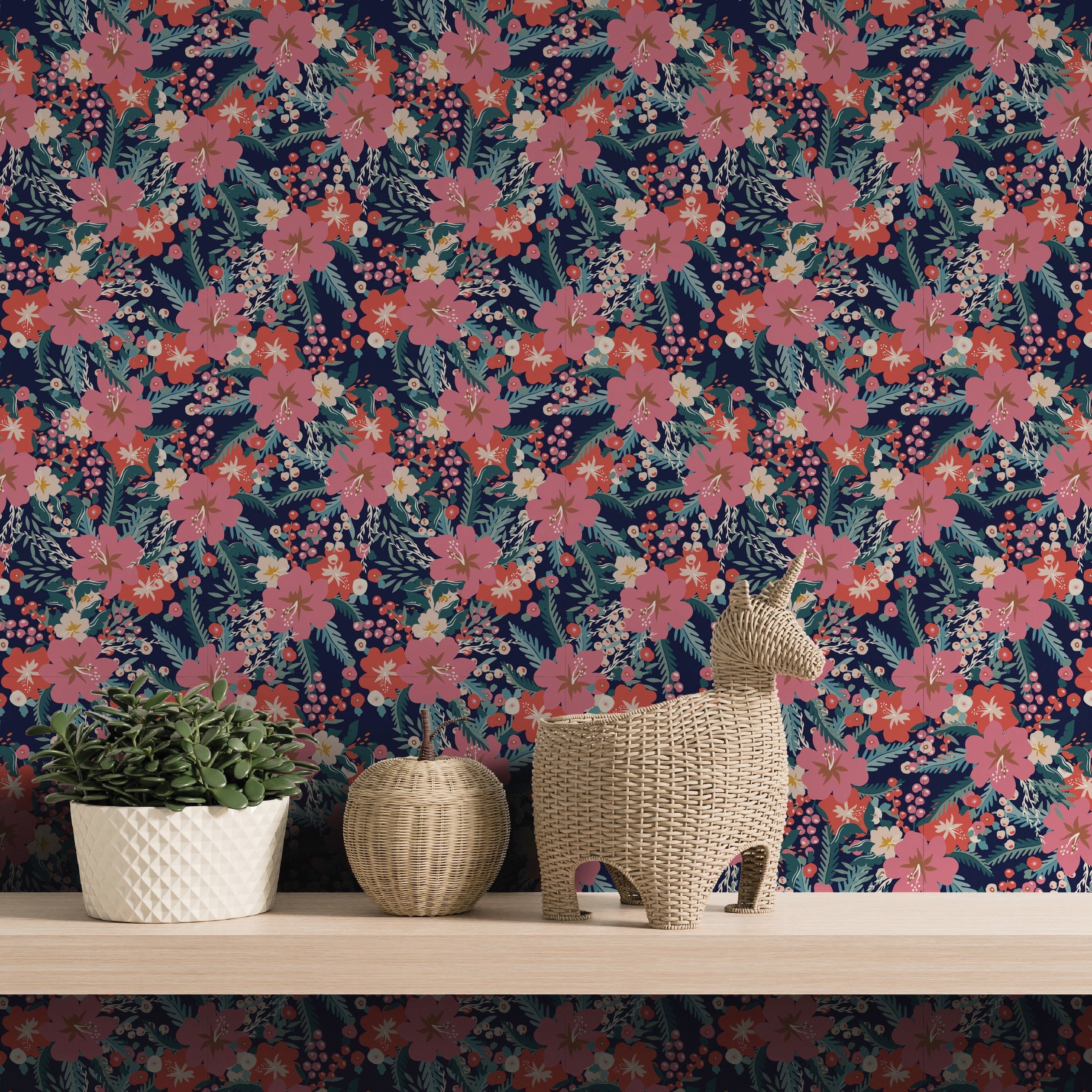 Floral Tapestry - Twilight Hibiscus