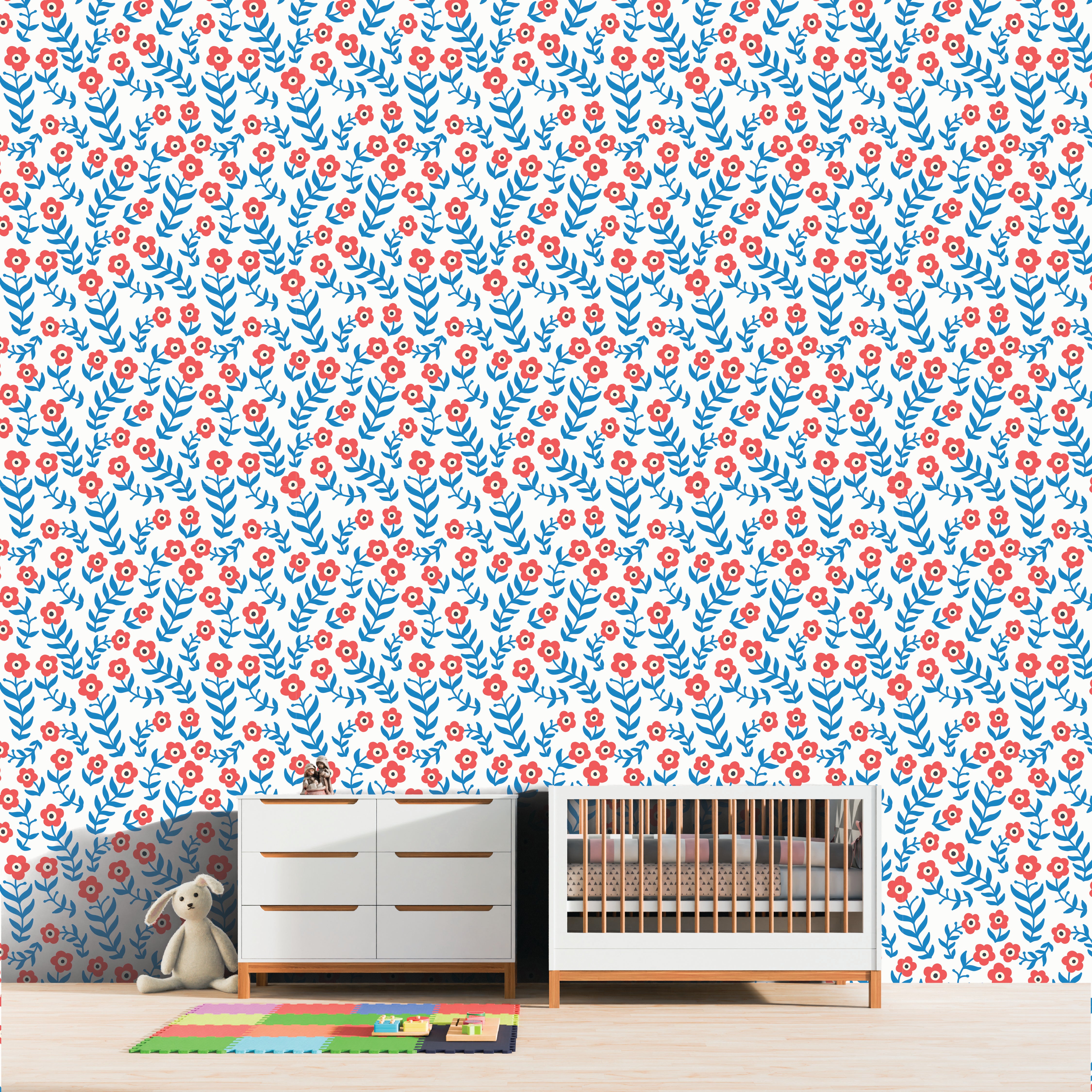 Playful Petals  - Retro Bloom Bright