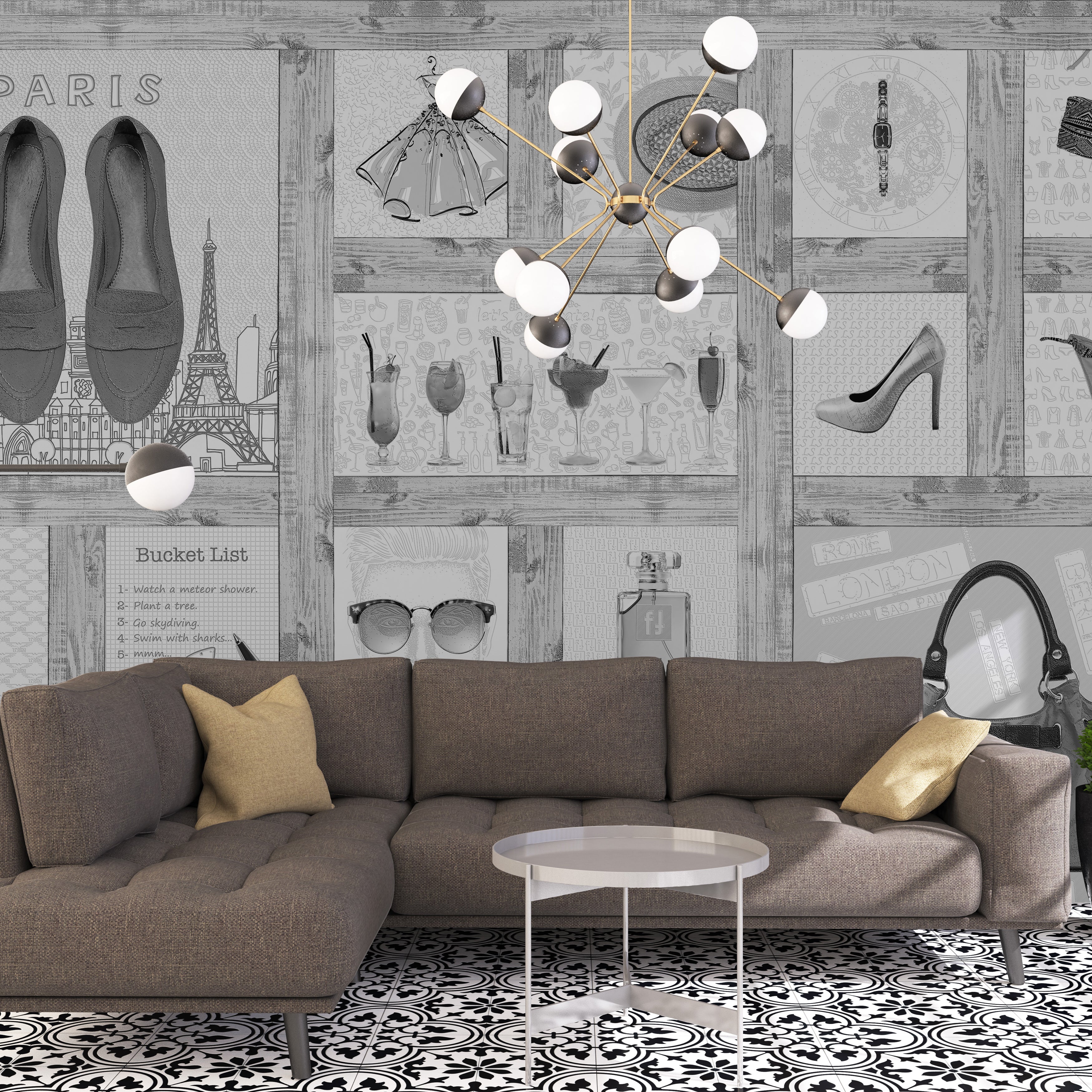 3D Fashionista's Dream - Printed Mural