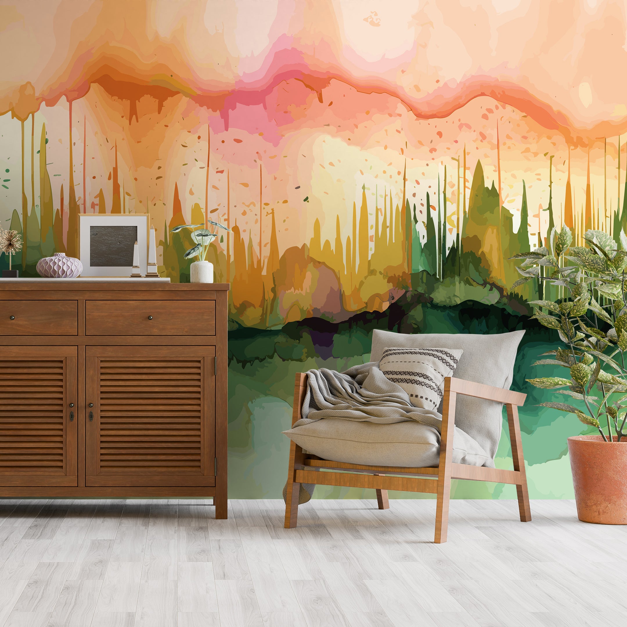 Fluid Watercolor Forest