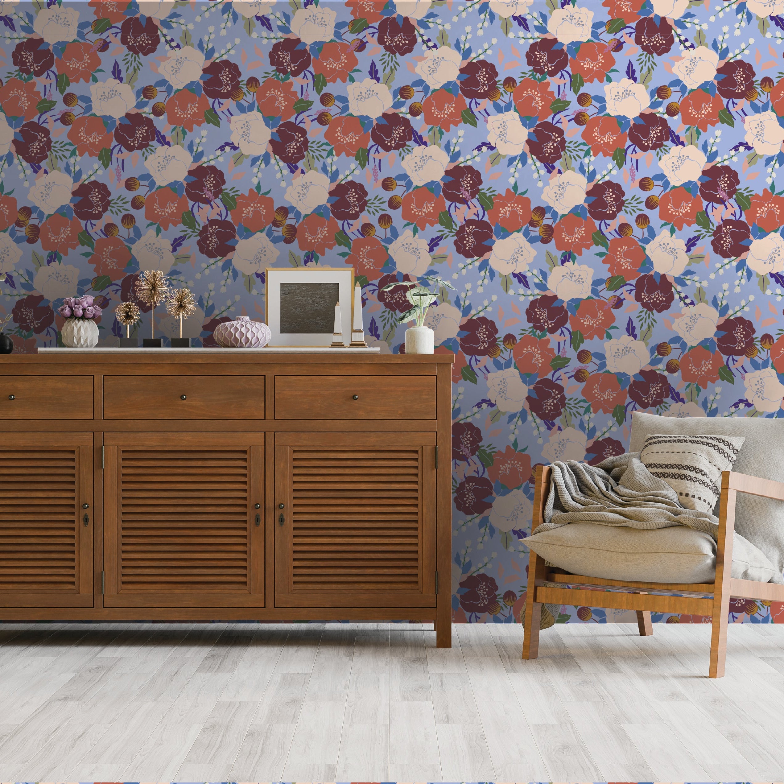 Floral Tapestry - Periwinkle Confetti Floral
