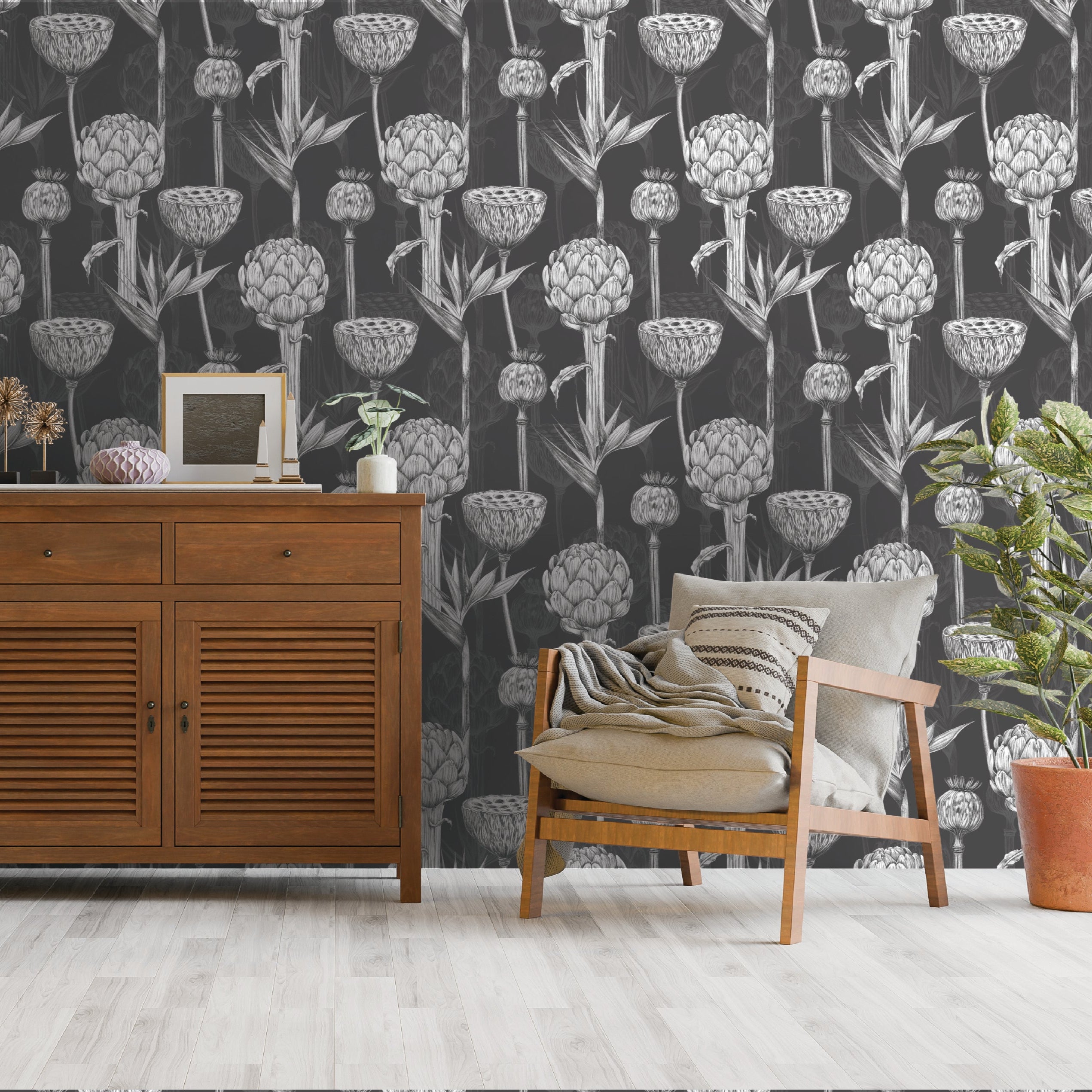Monochromatic Thistle Motif