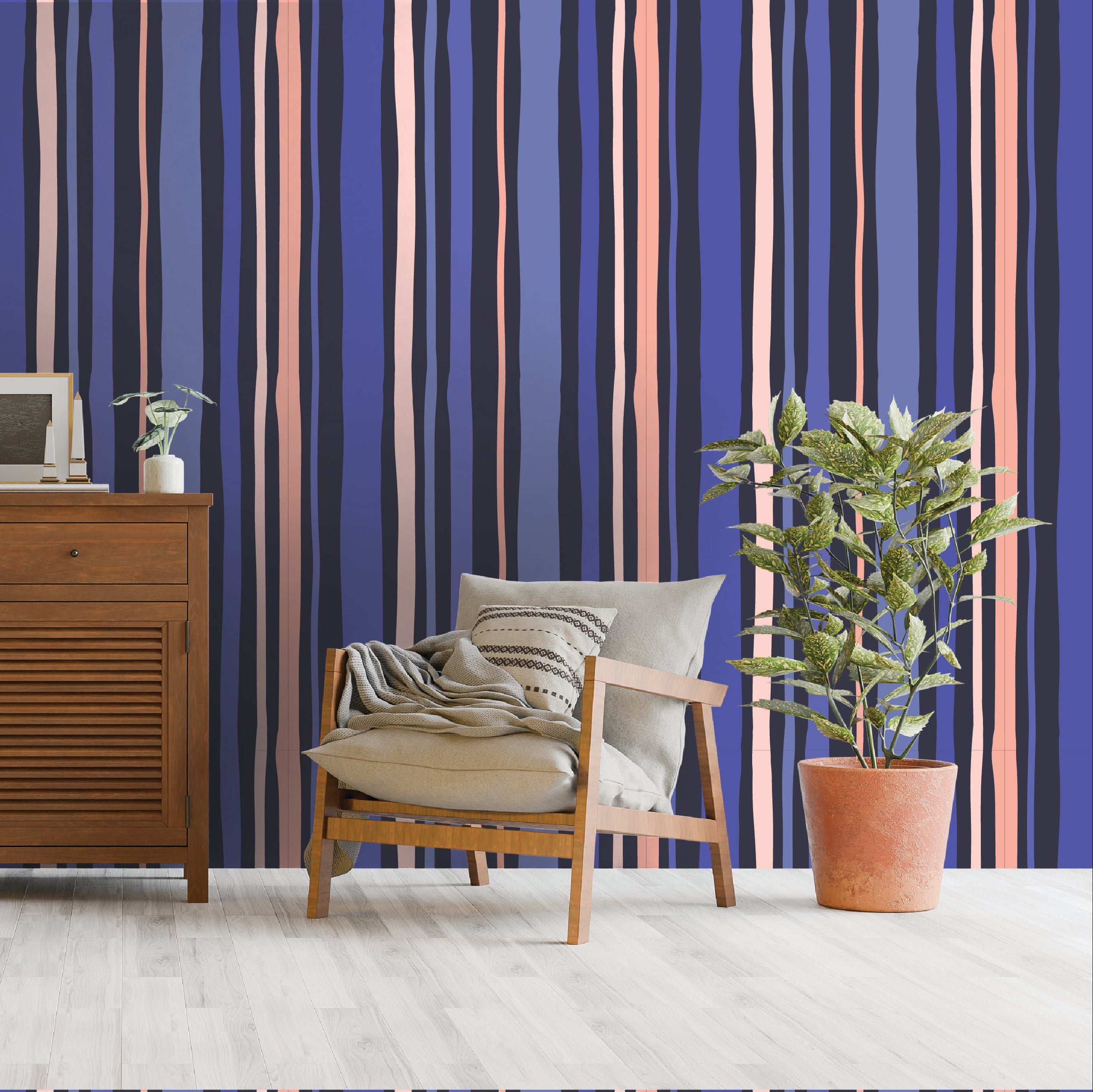 Petal Play - Blush Stripes