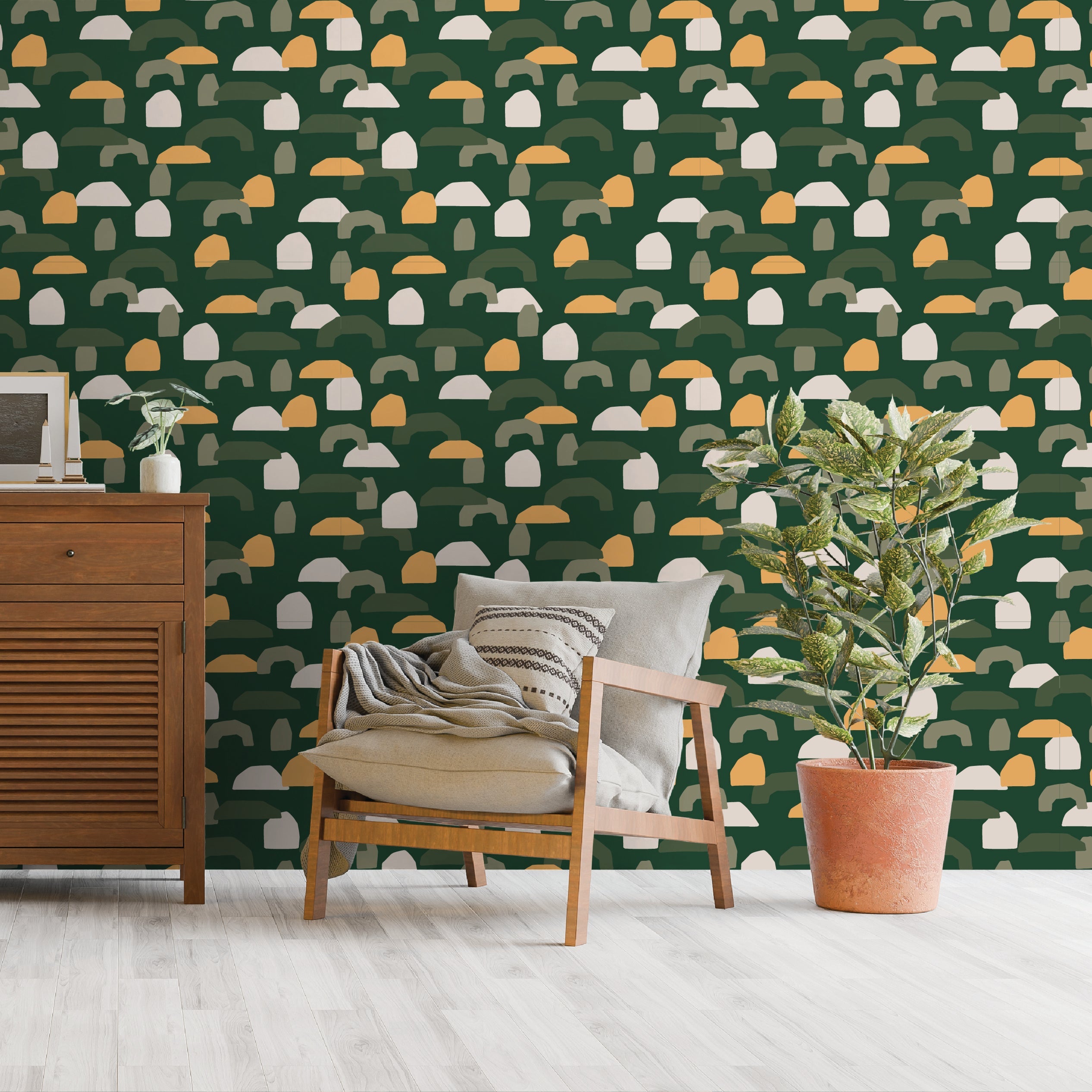 Tutti Frutti- Olive Abstract Scatter