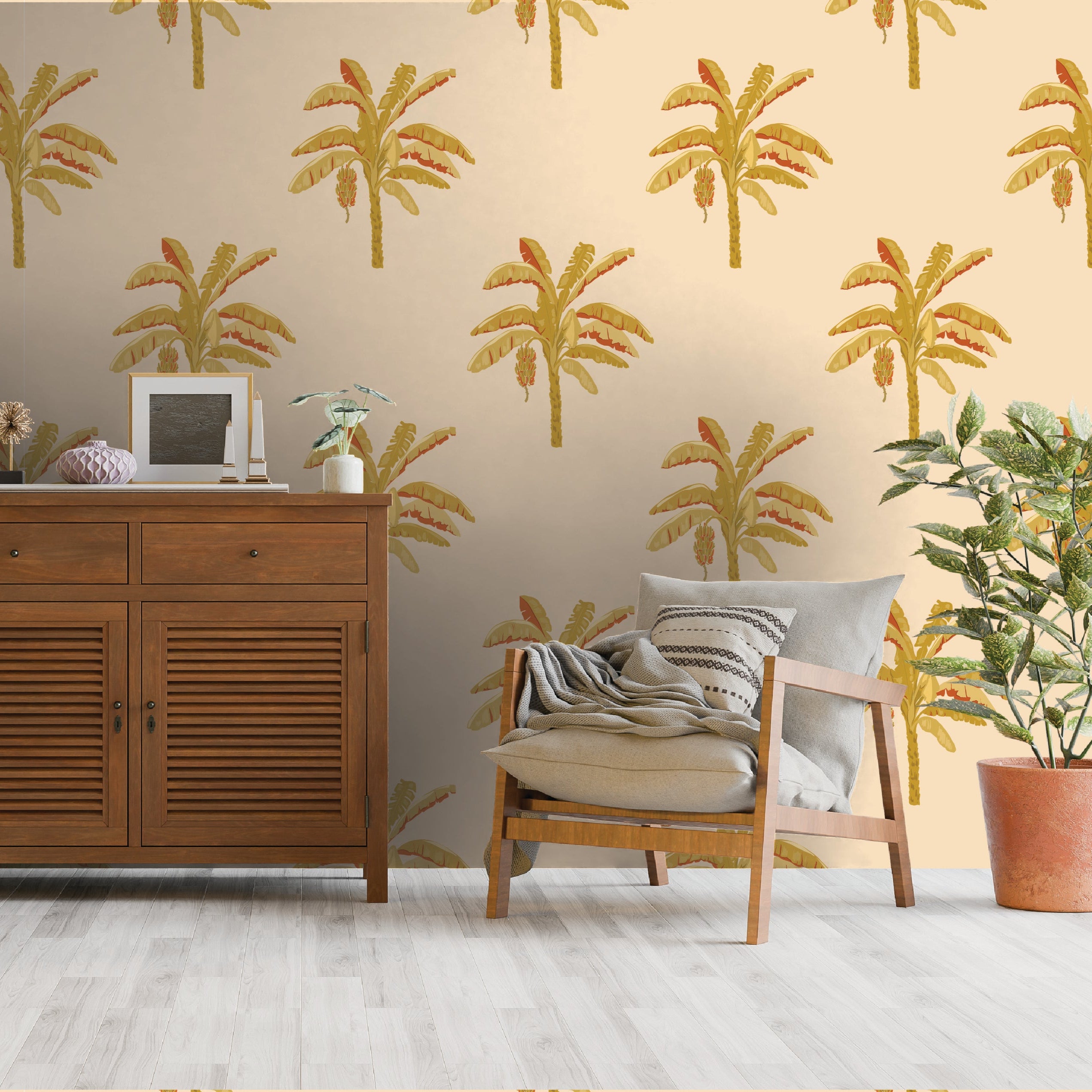 Sunlit Banana Paradise