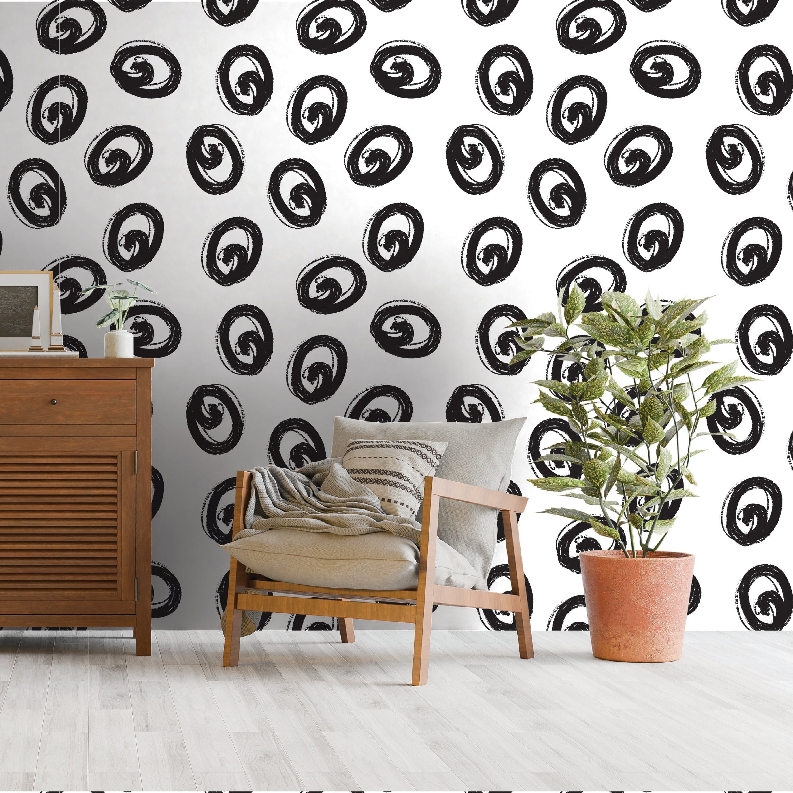 Monochrome Muse - Swirled Dots