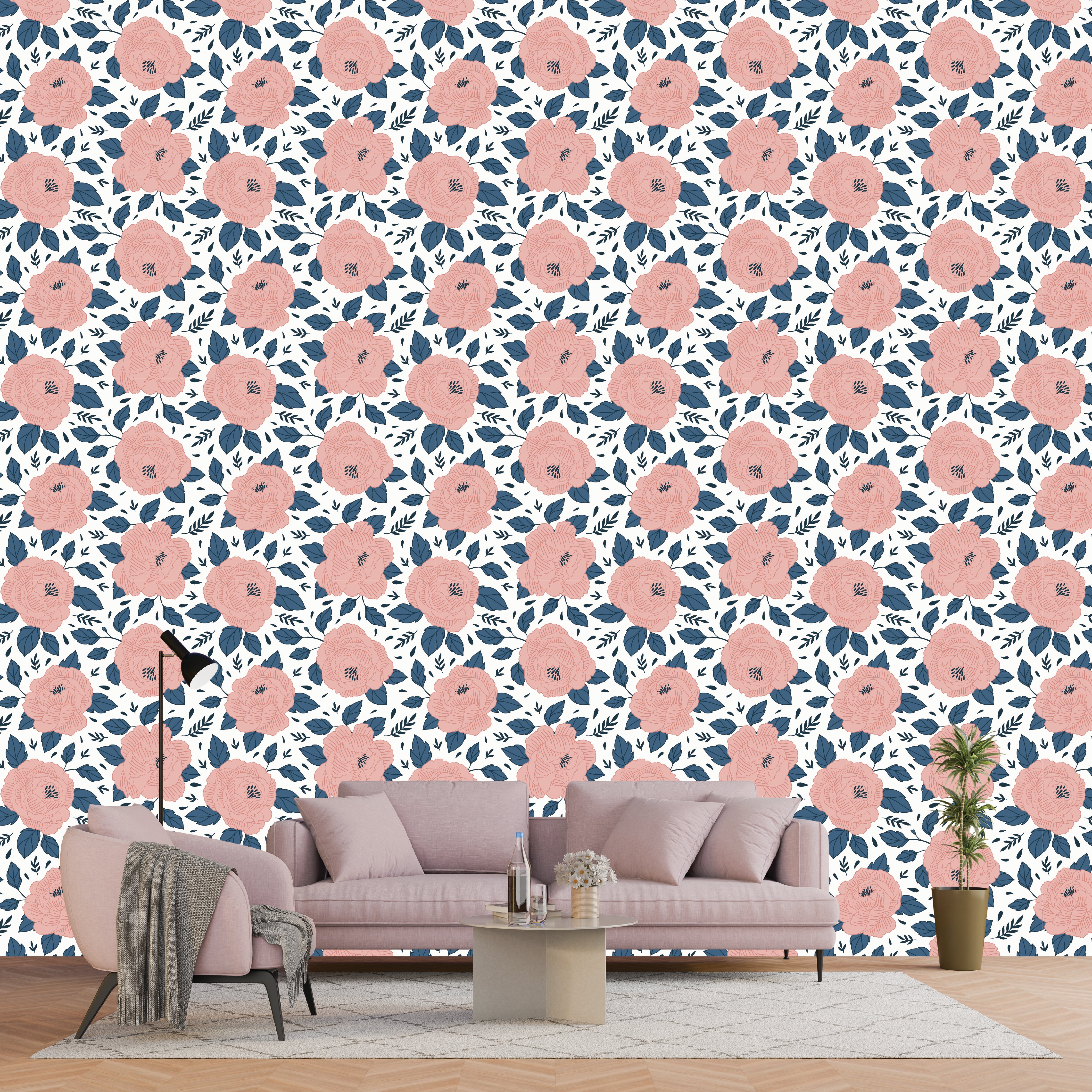 Blush & Indigo - Vintage Peony