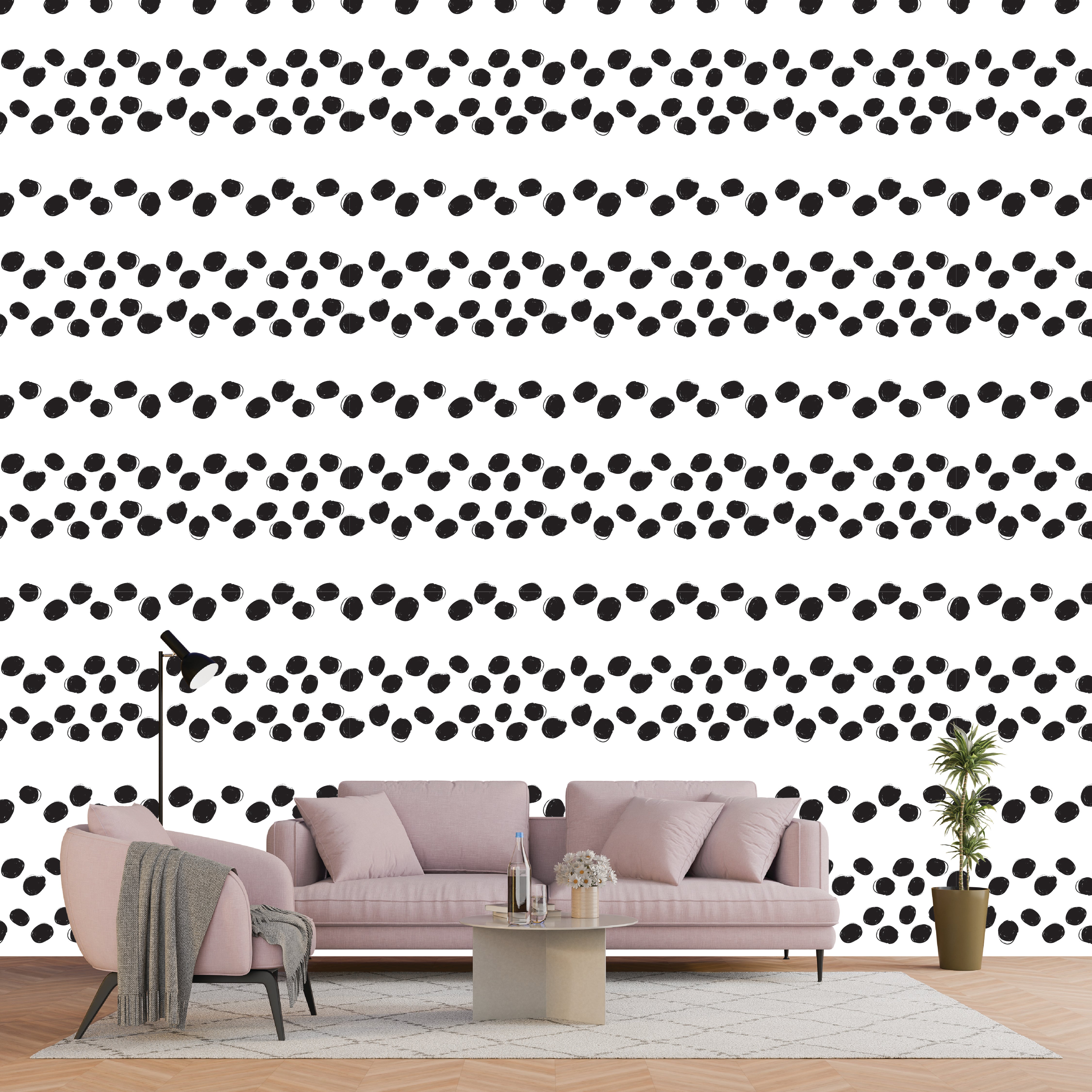 Monochrome Muse - Dotted Stripes