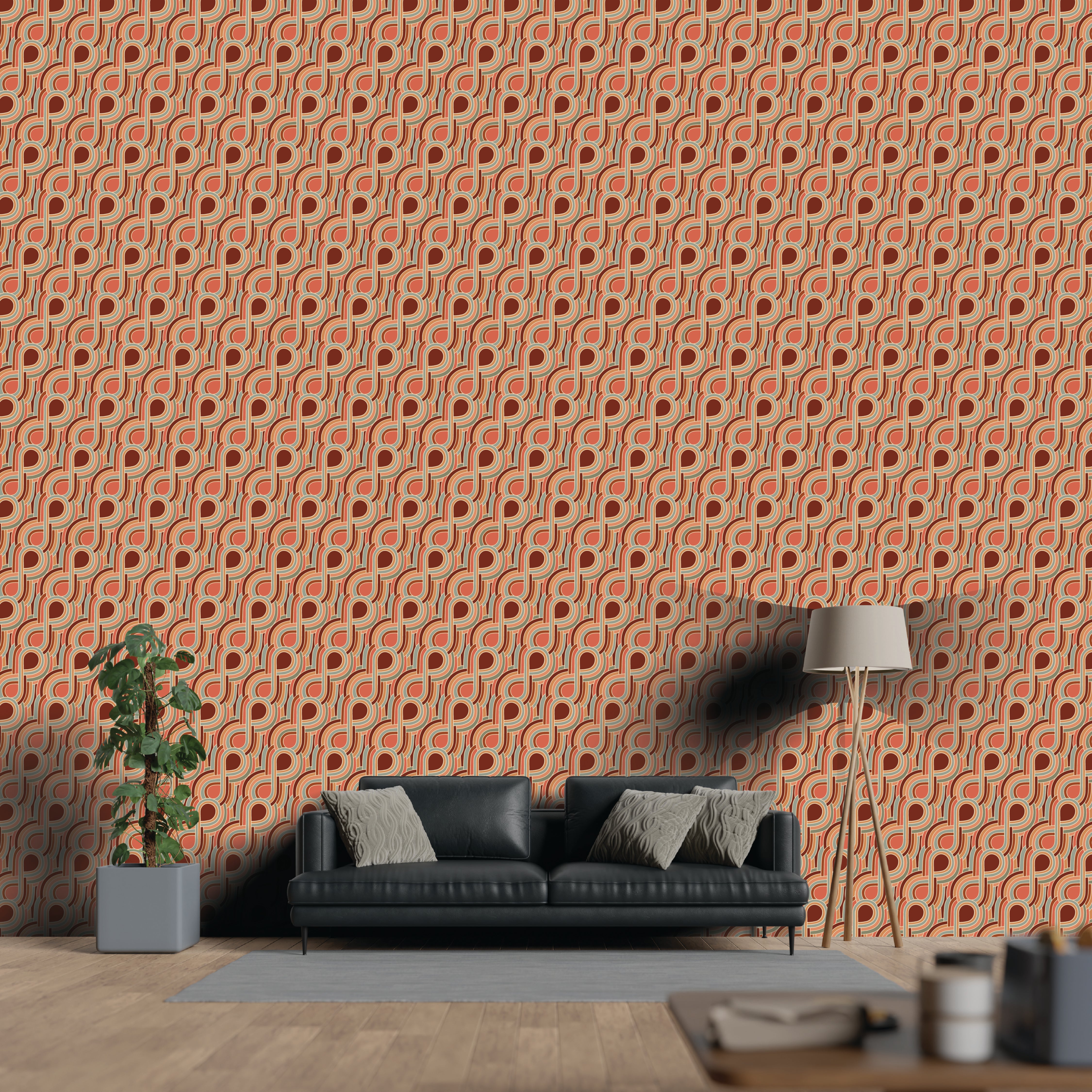 Autumn Hues - Coral Linen Weave
