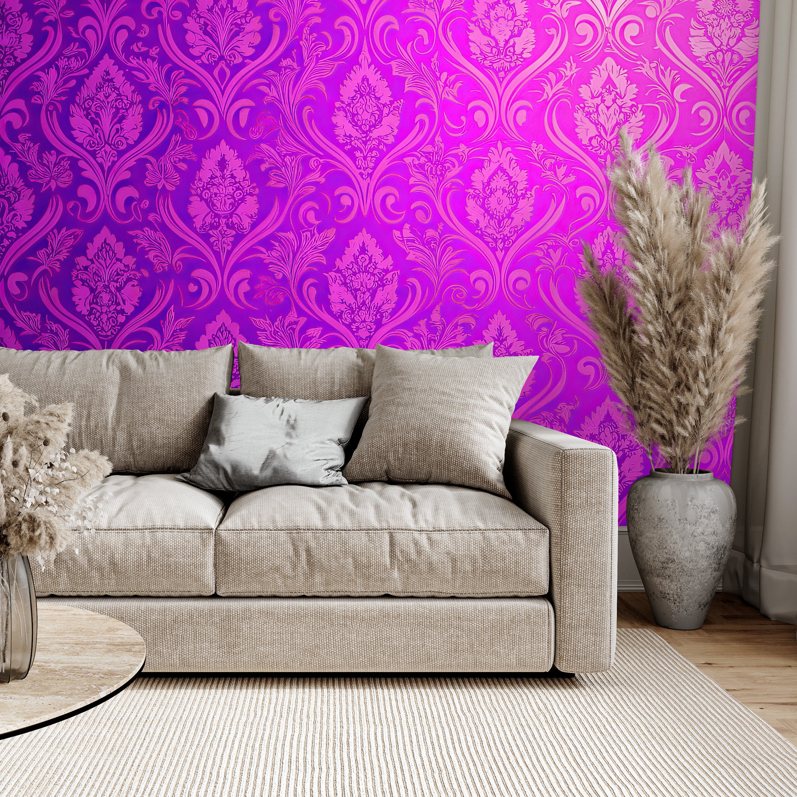 Golden Damask Mural