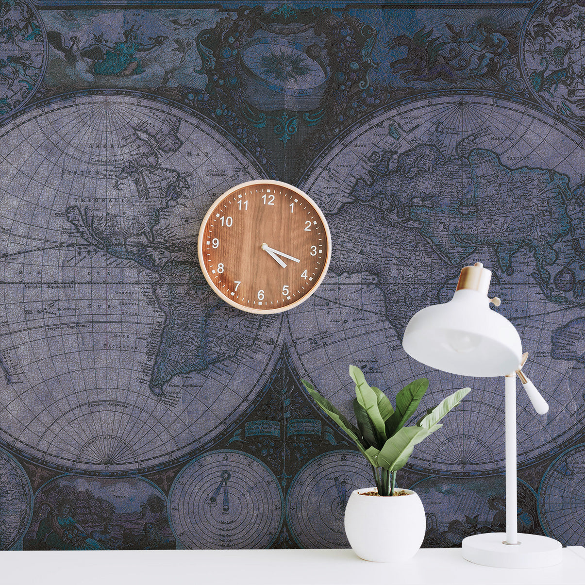 3D Vintage Map - Printed Mural
