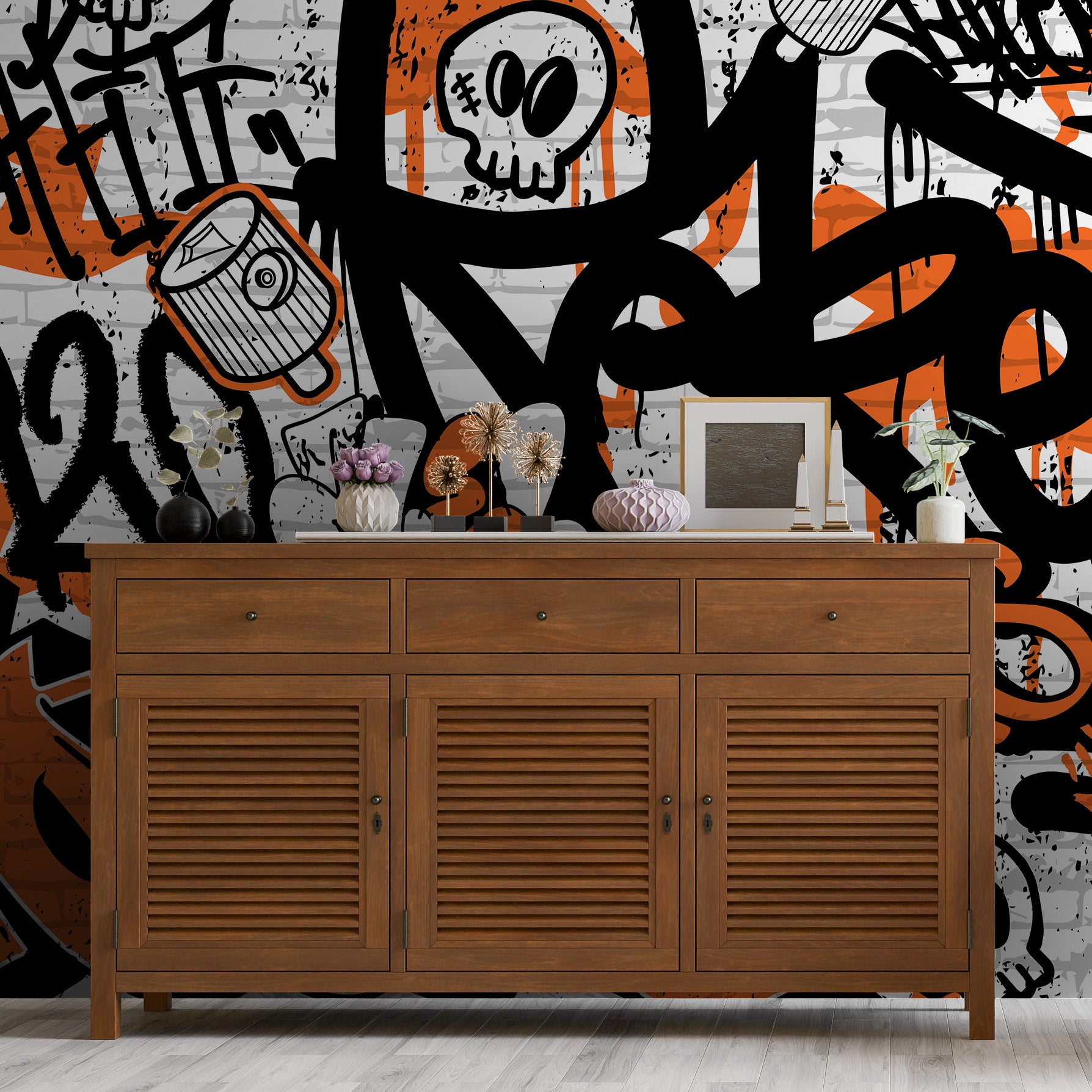 Tag & Spark - Skull Riot Mural
