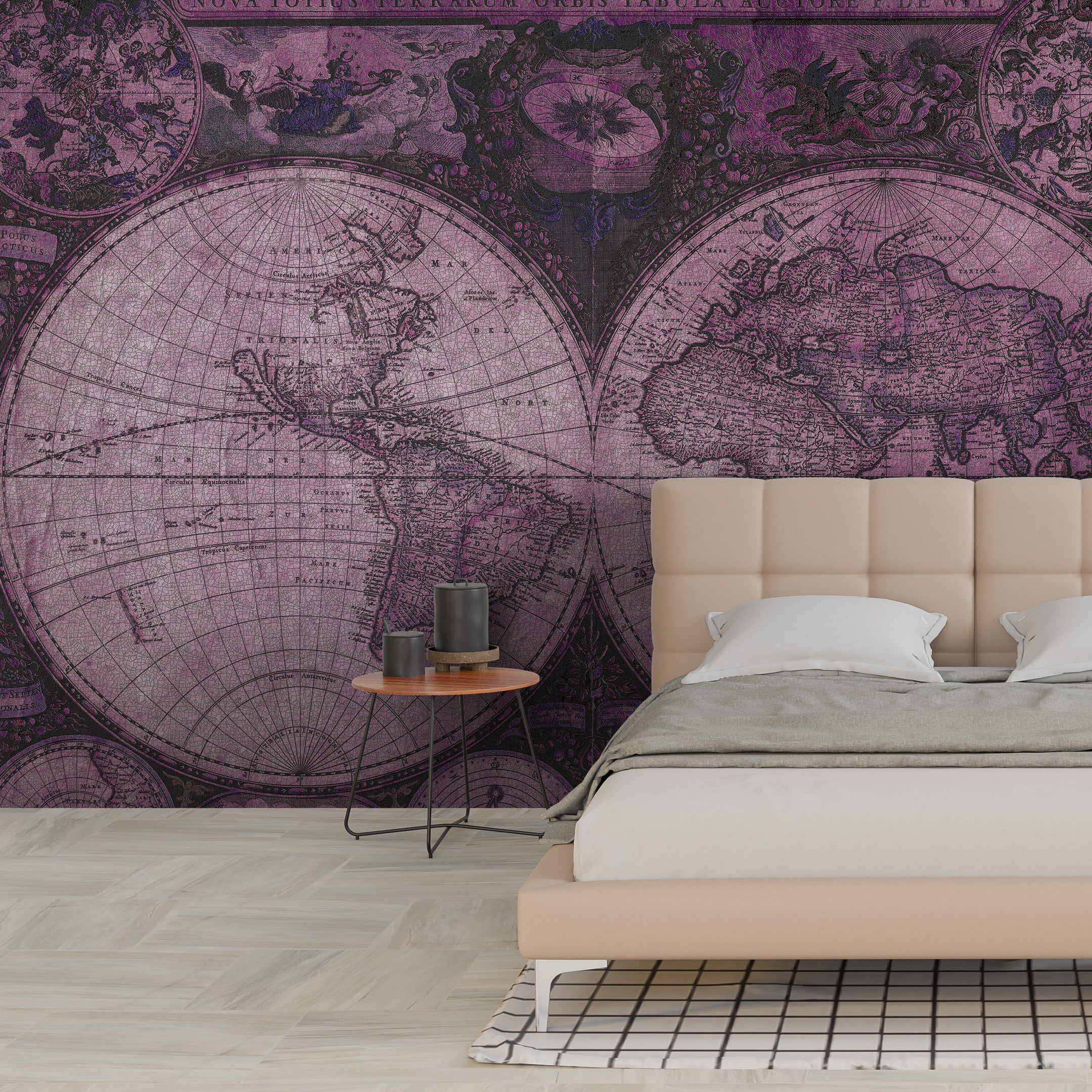 3D Vintage Map - Printed Mural