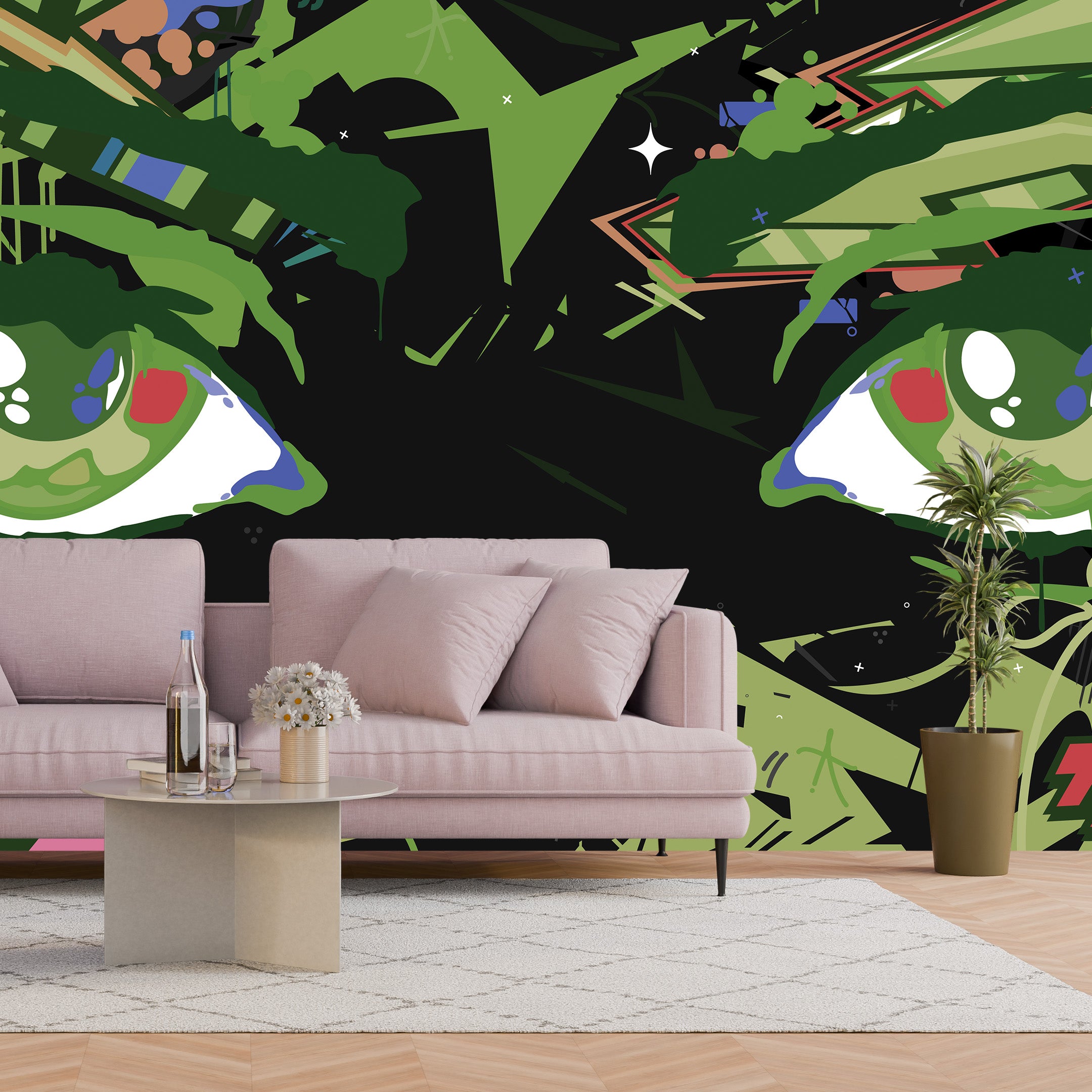 Electric Eyes Graffiti Mural