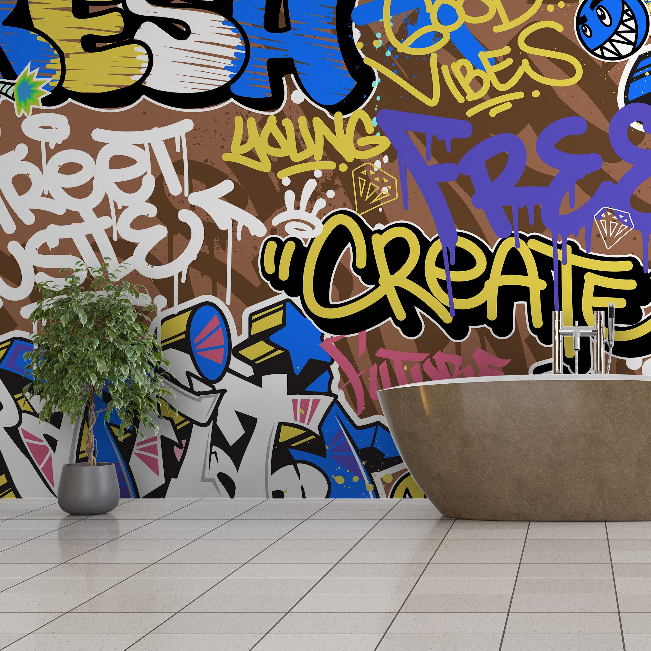 Tag & Spark - Graffiti Pop Mural