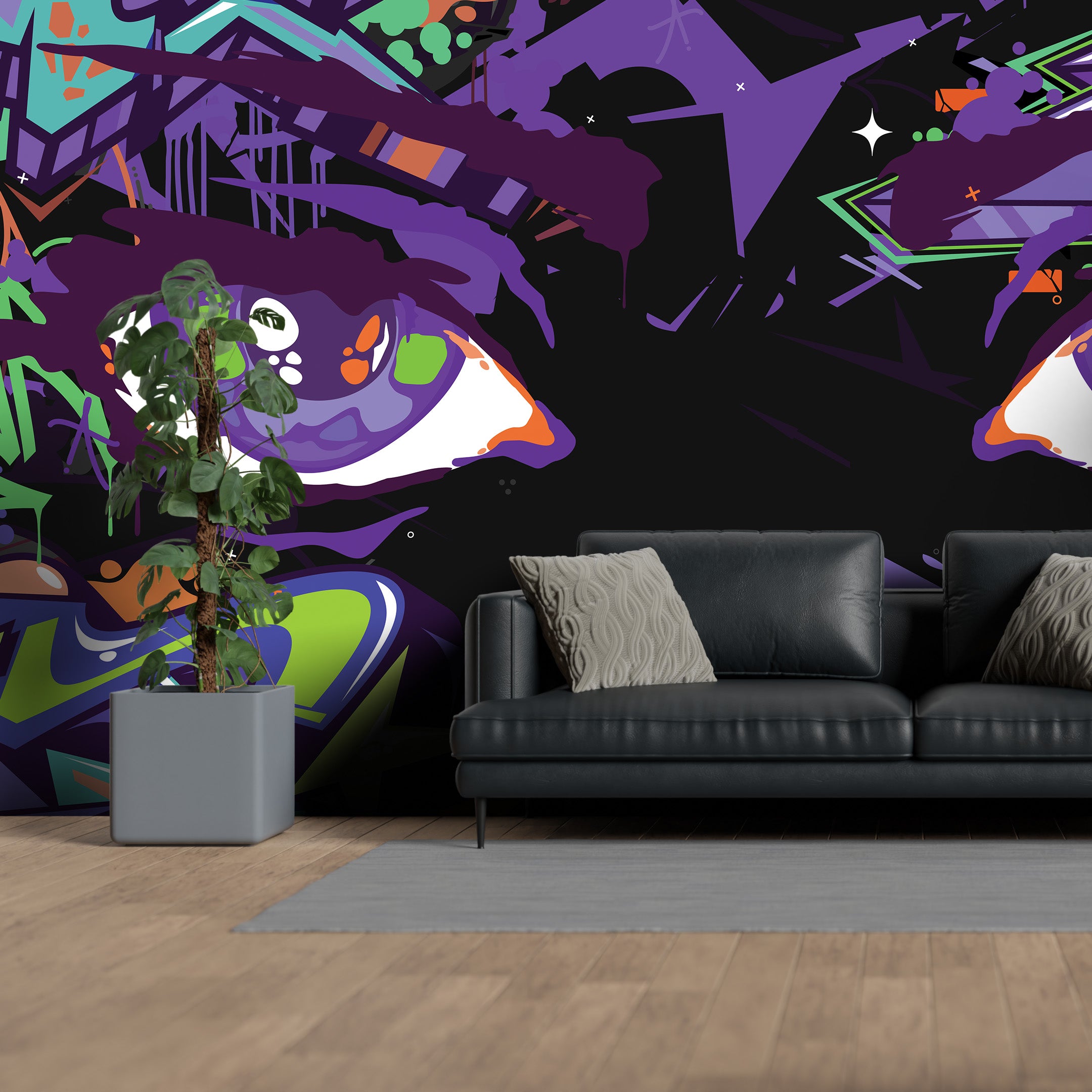 Electric Eyes Graffiti Mural
