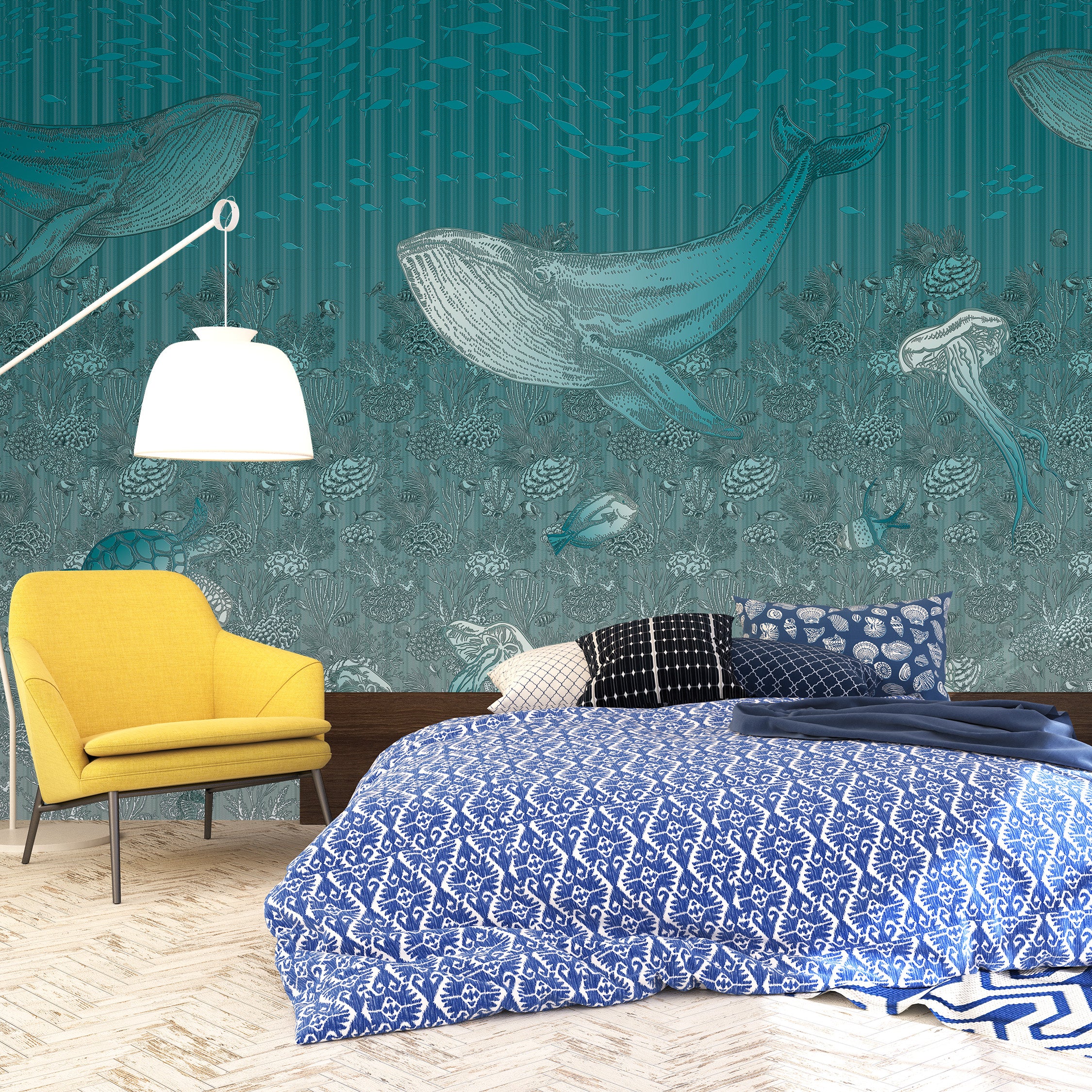 3D Whale Watch - Printed Mural