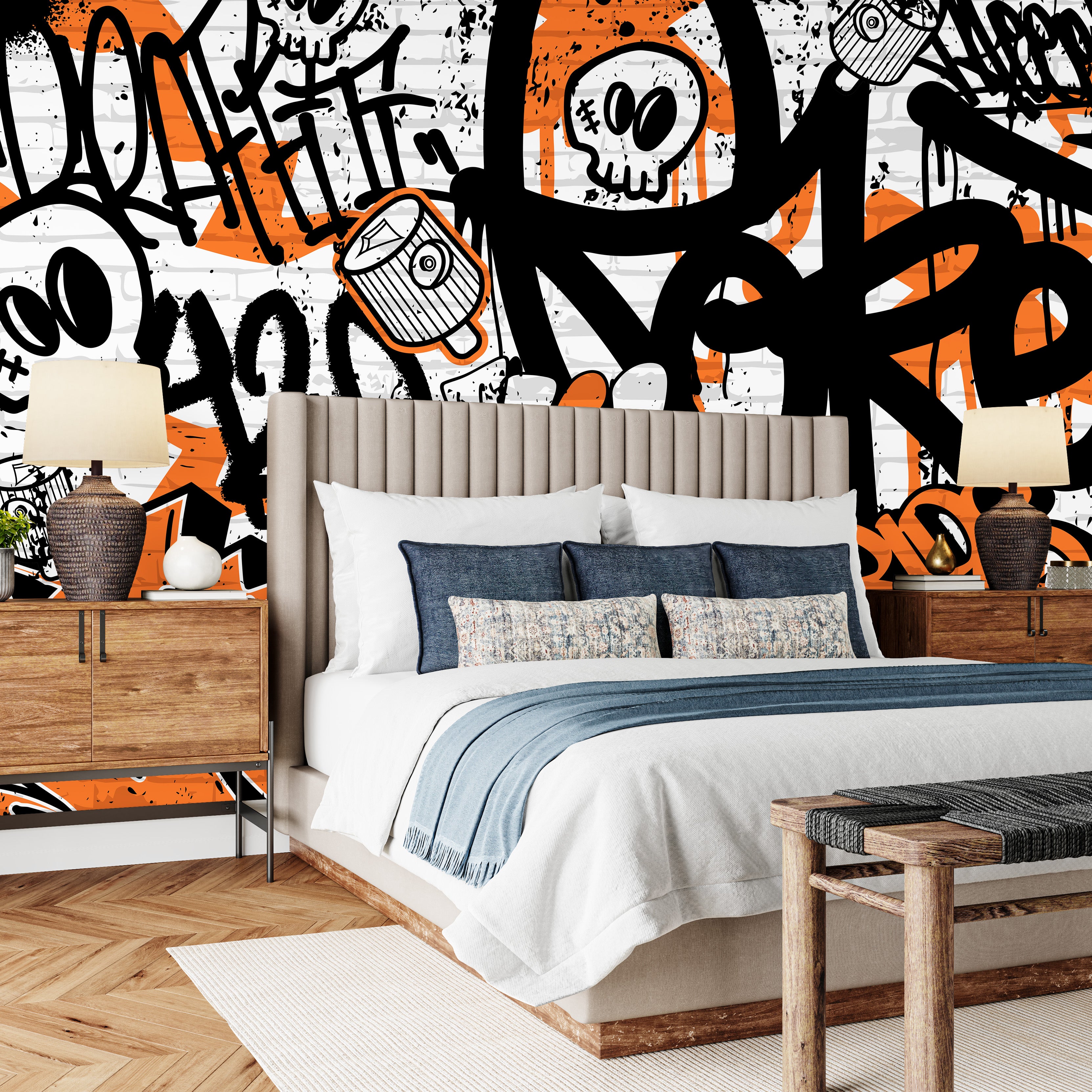 Tag & Spark - Skull Riot Mural