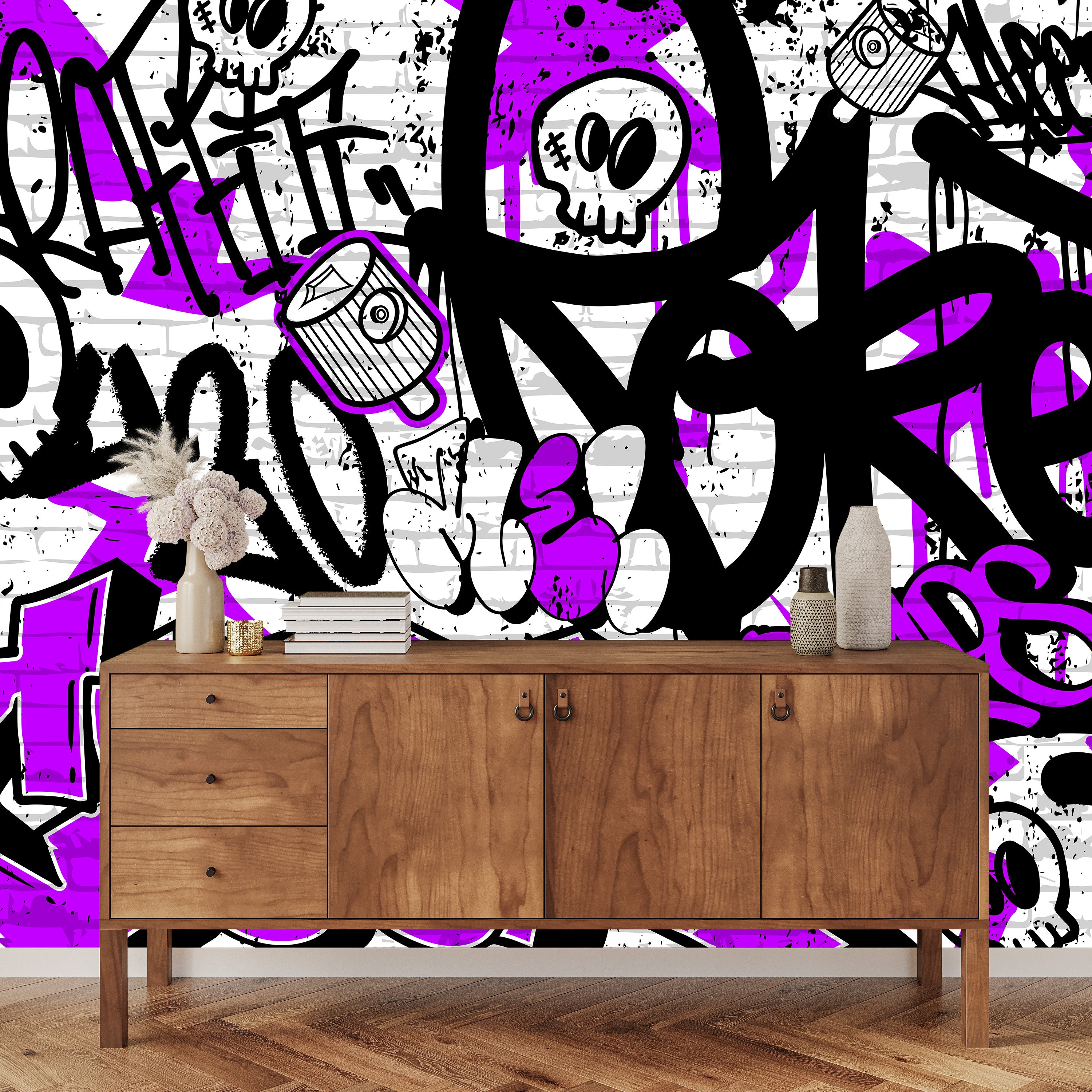 Tag & Spark - Skull Riot Mural