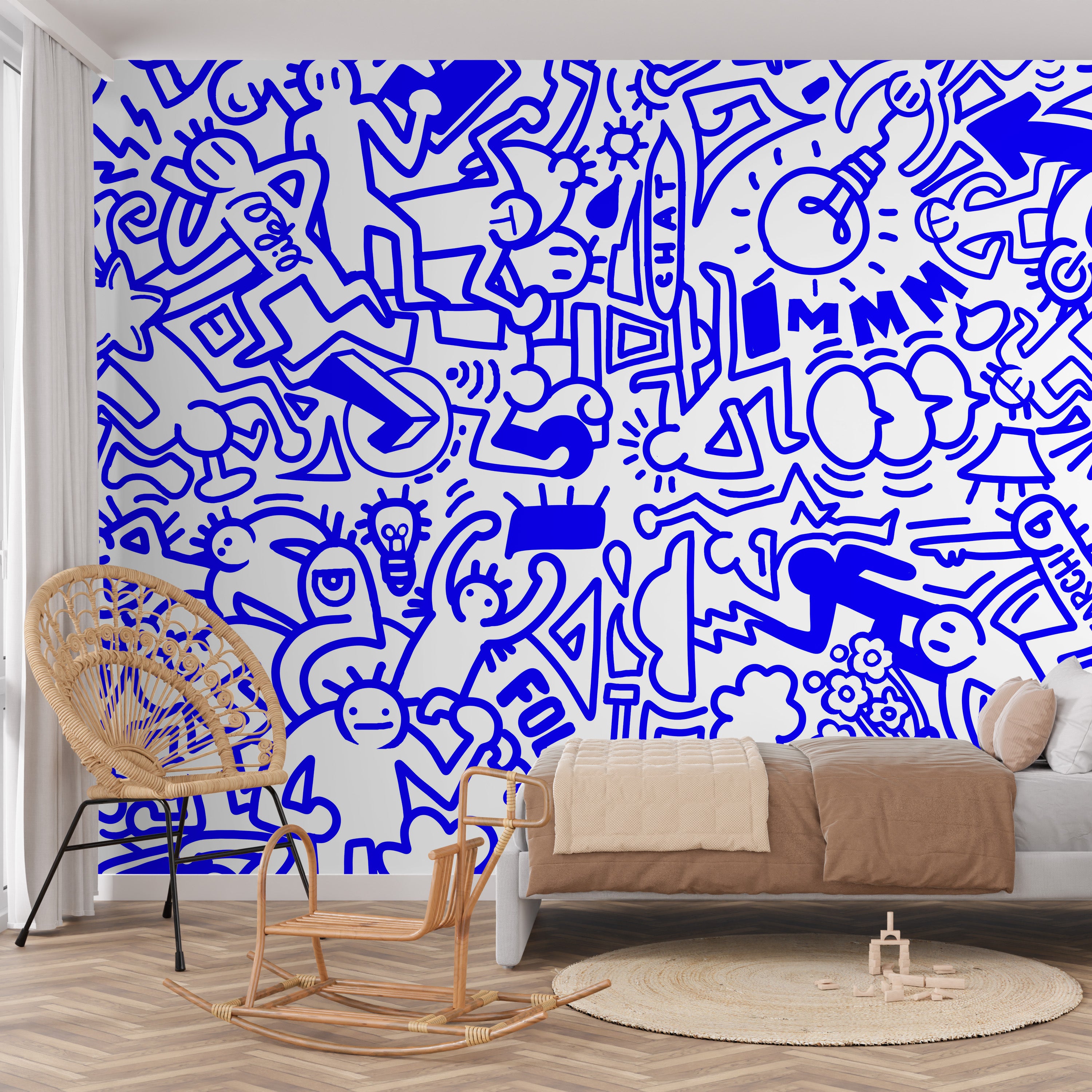 Ink Sketch Playground Mural