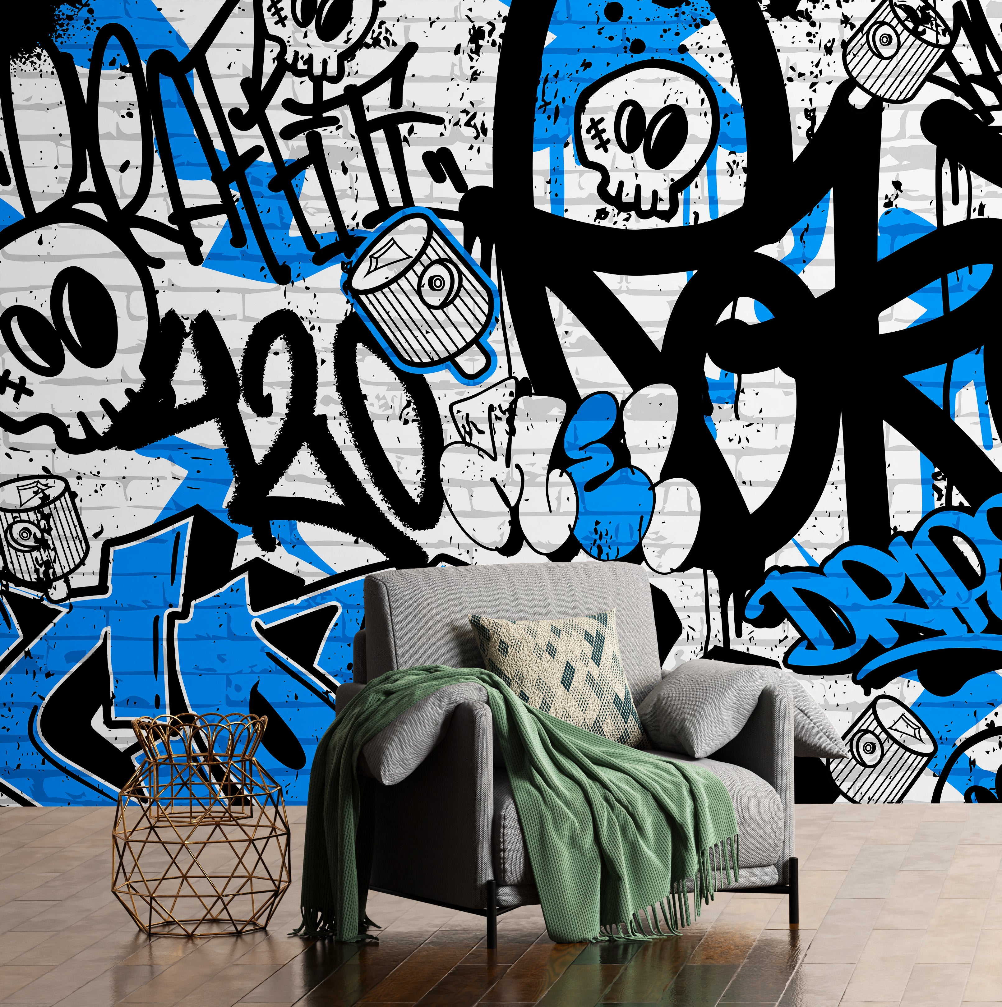 Tag & Spark - Skull Riot Mural