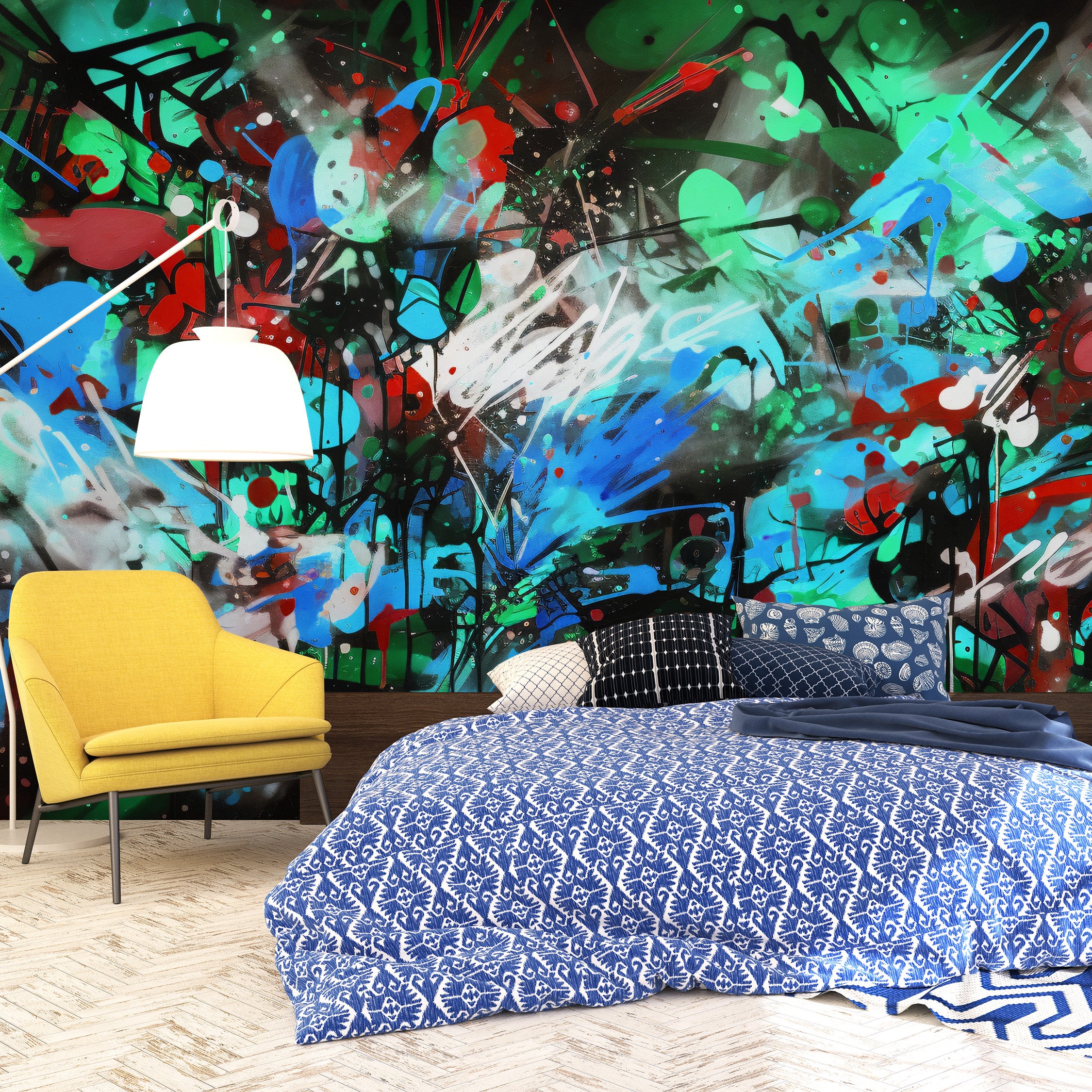Urban Graffiti Fusion Mural