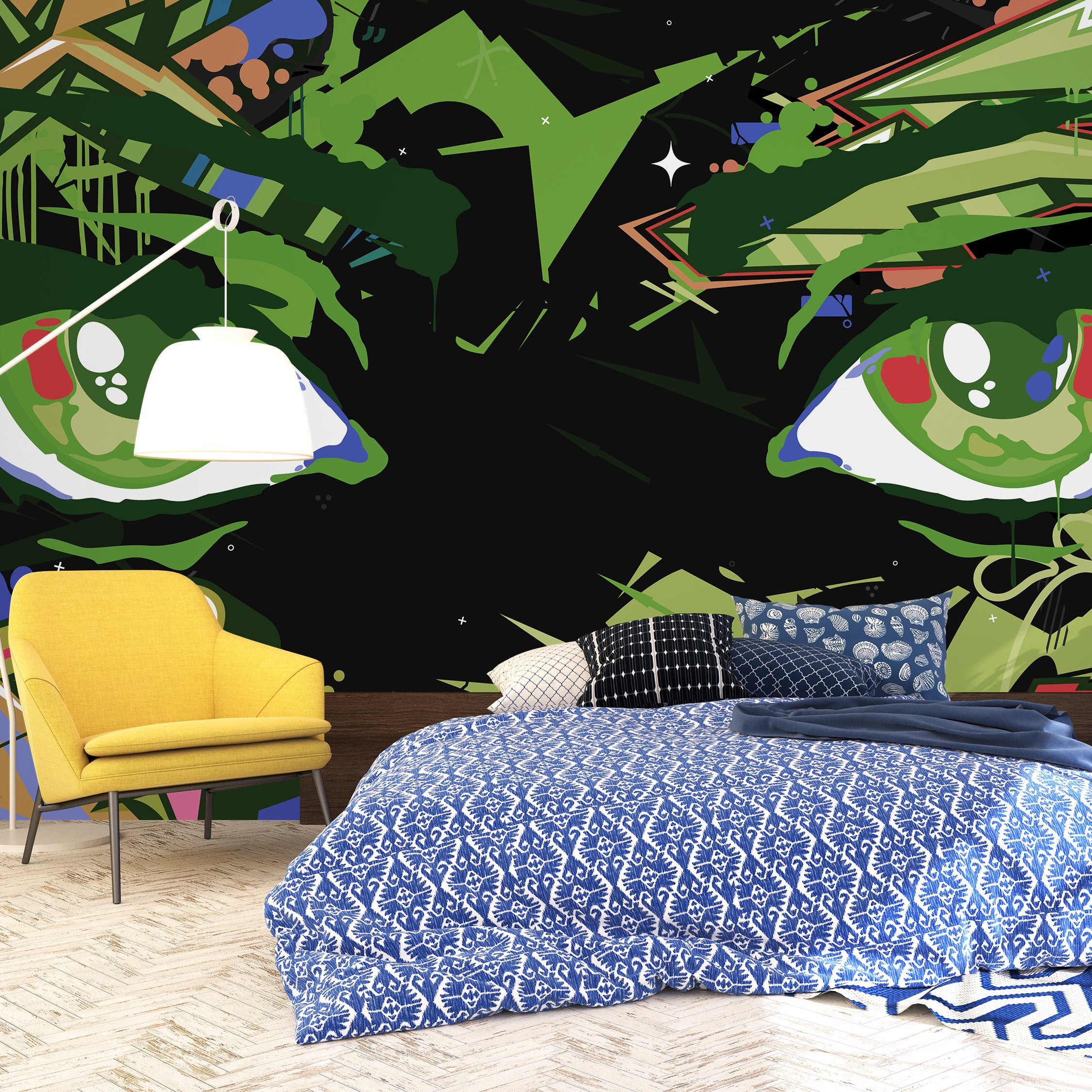 Electric Eyes Graffiti Mural