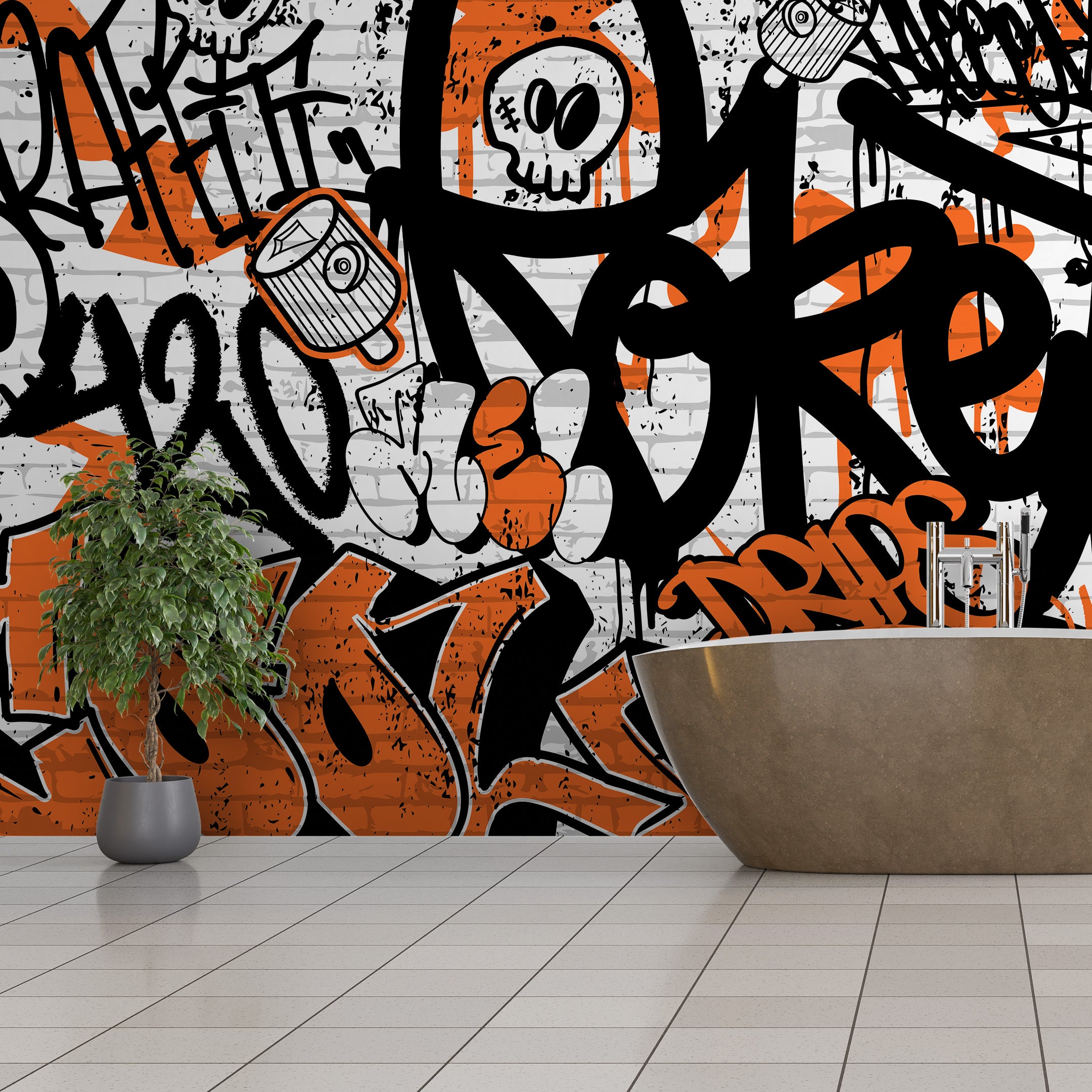 Tag & Spark - Skull Riot Mural