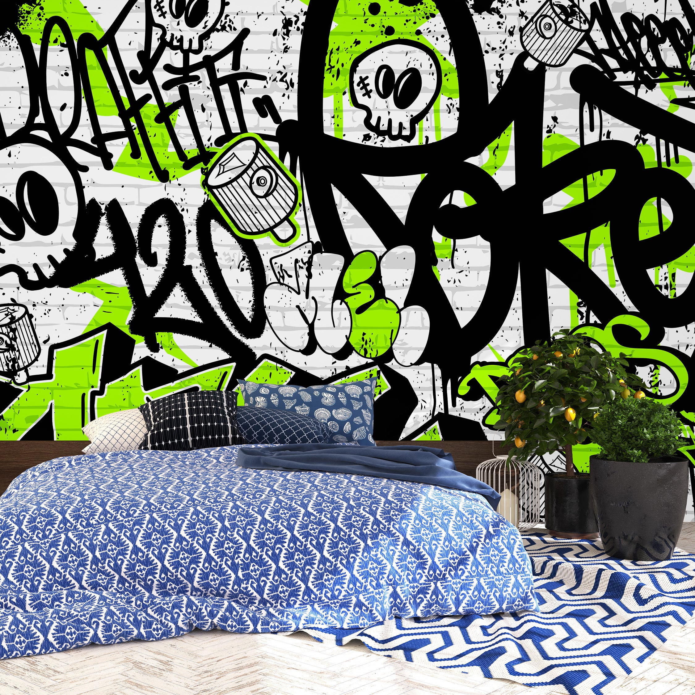 Tag & Spark - Skull Riot Mural
