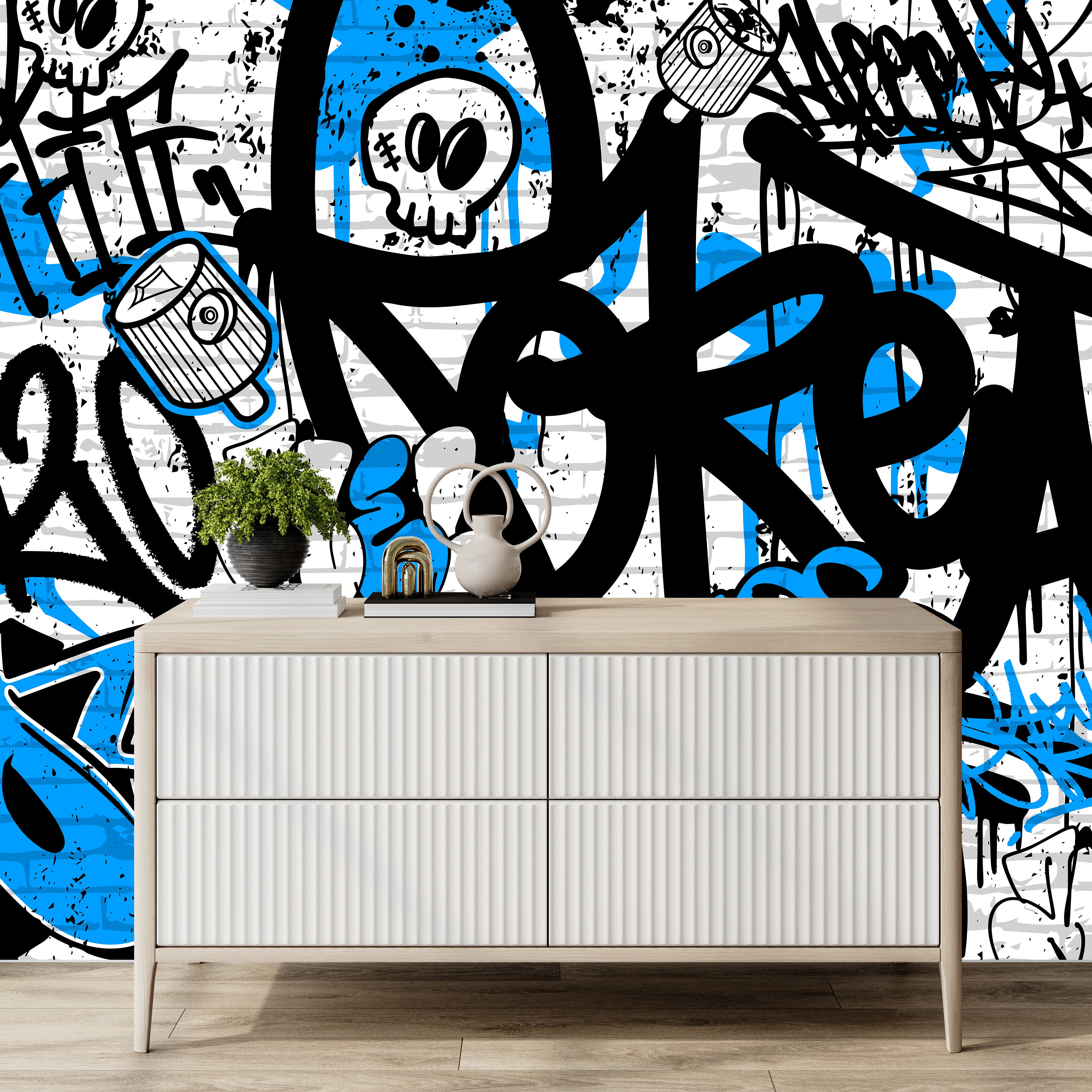 Tag & Spark - Skull Riot Mural